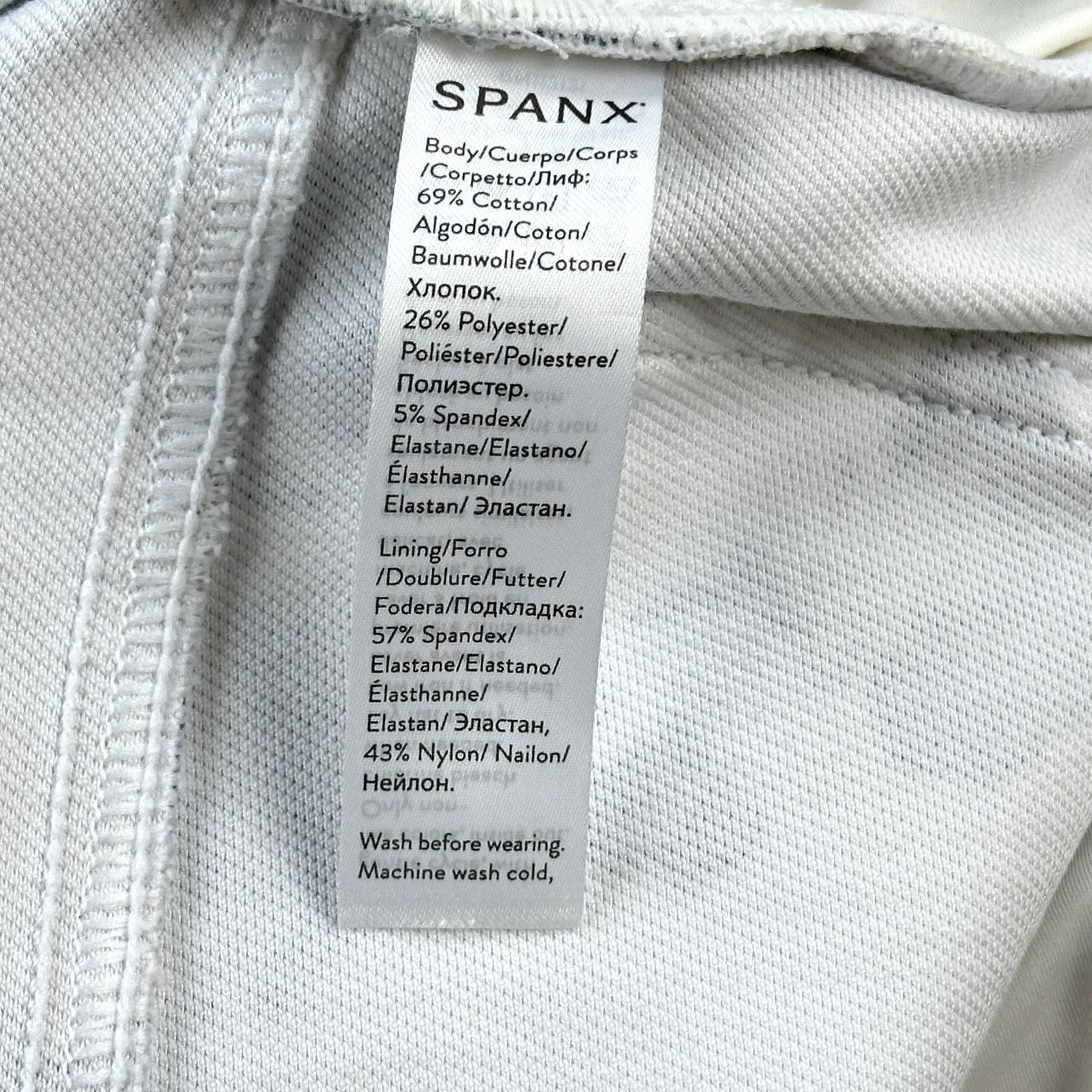 Spanx Spanx Jeani-ish Leggings Womens Large Blue Floral High Rise Shaping Stretch Jeans Style Jegging Fall Spring Summer Winter Women Size 36" / US 14 / IT 50 - 7 Thumbnail