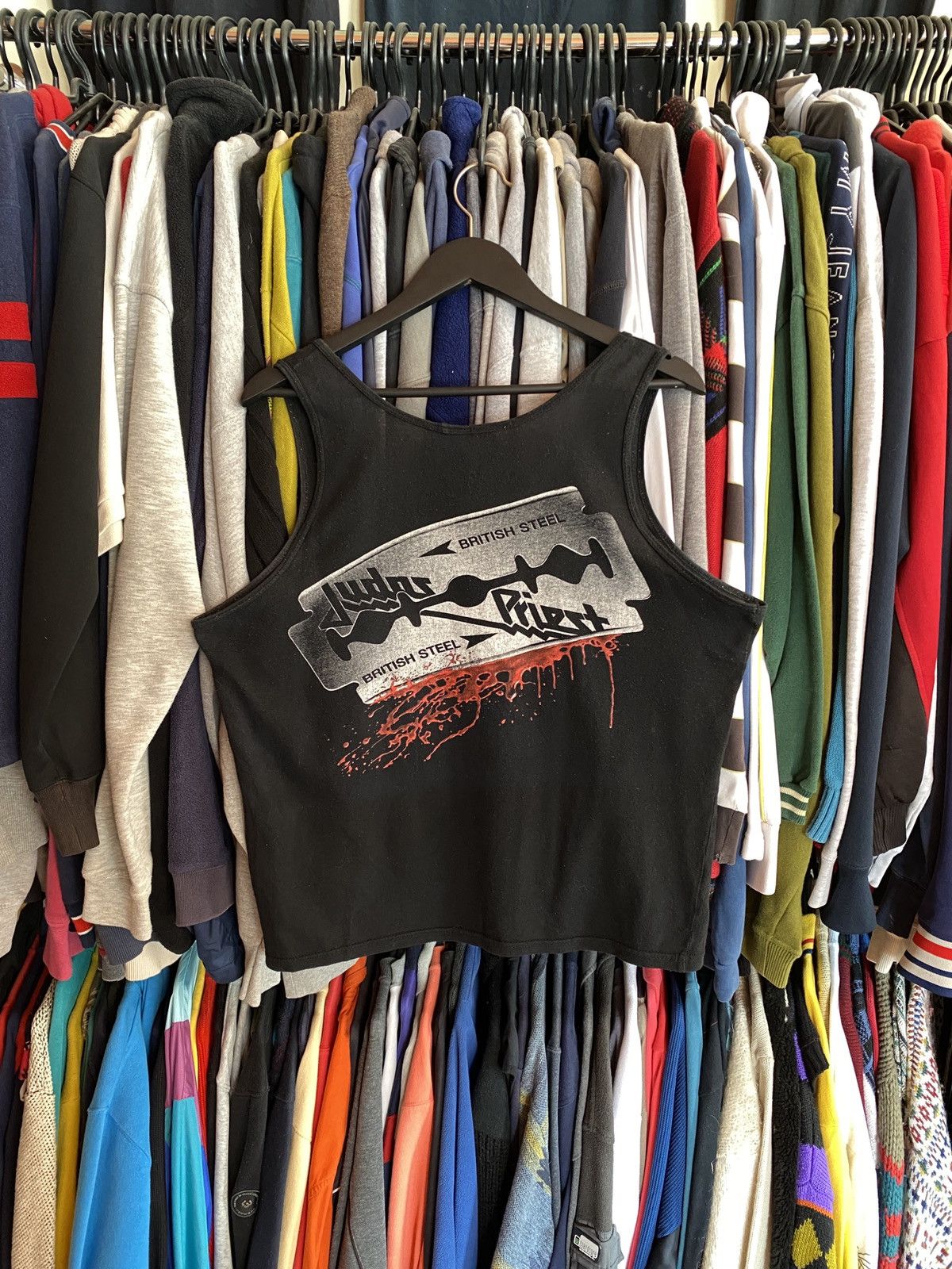Band Tees VINTAGE JUDAS PRIEST BRITISH STEEL BOXY TANK TOP Size US M / EU 48-50 / 2 - 3 Thumbnail