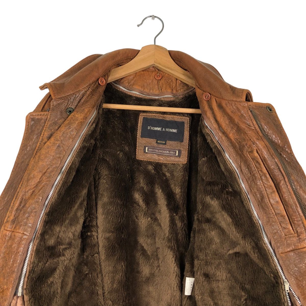 Vintage 📌VINTAGE FLY LEATHER JACKET D’HOMME A HOMME JAPAN MADE Size US M / EU 48-50 / 2 - 10 Thumbnail