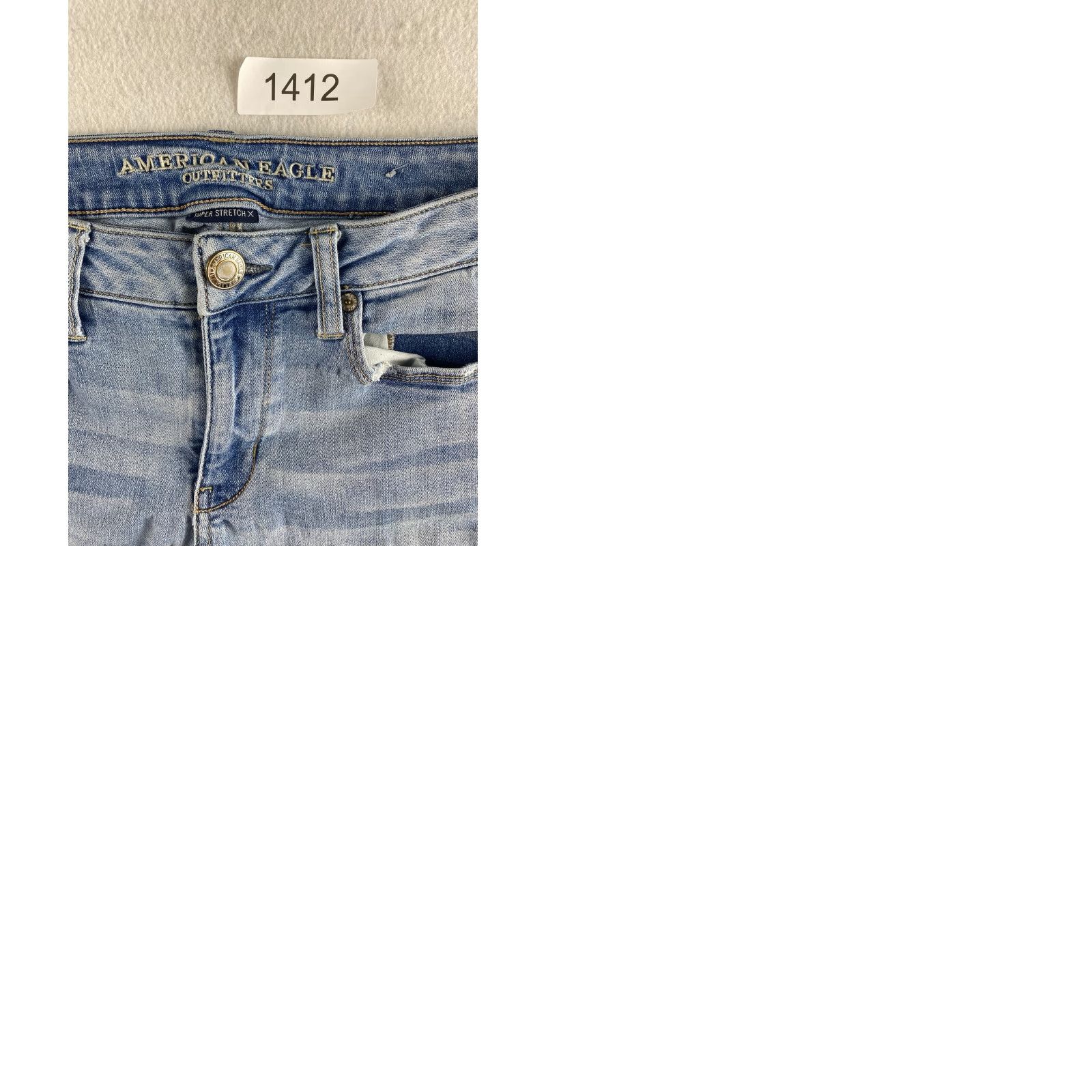 American Eagle Outfitters American Eagle Outfitters Jeans Womens 8 Skinny Distressed Embroidered Blue Denim Stretch 5-Pocket Modern Regular Size 30" / US 8 / IT 44 - 9 Thumbnail