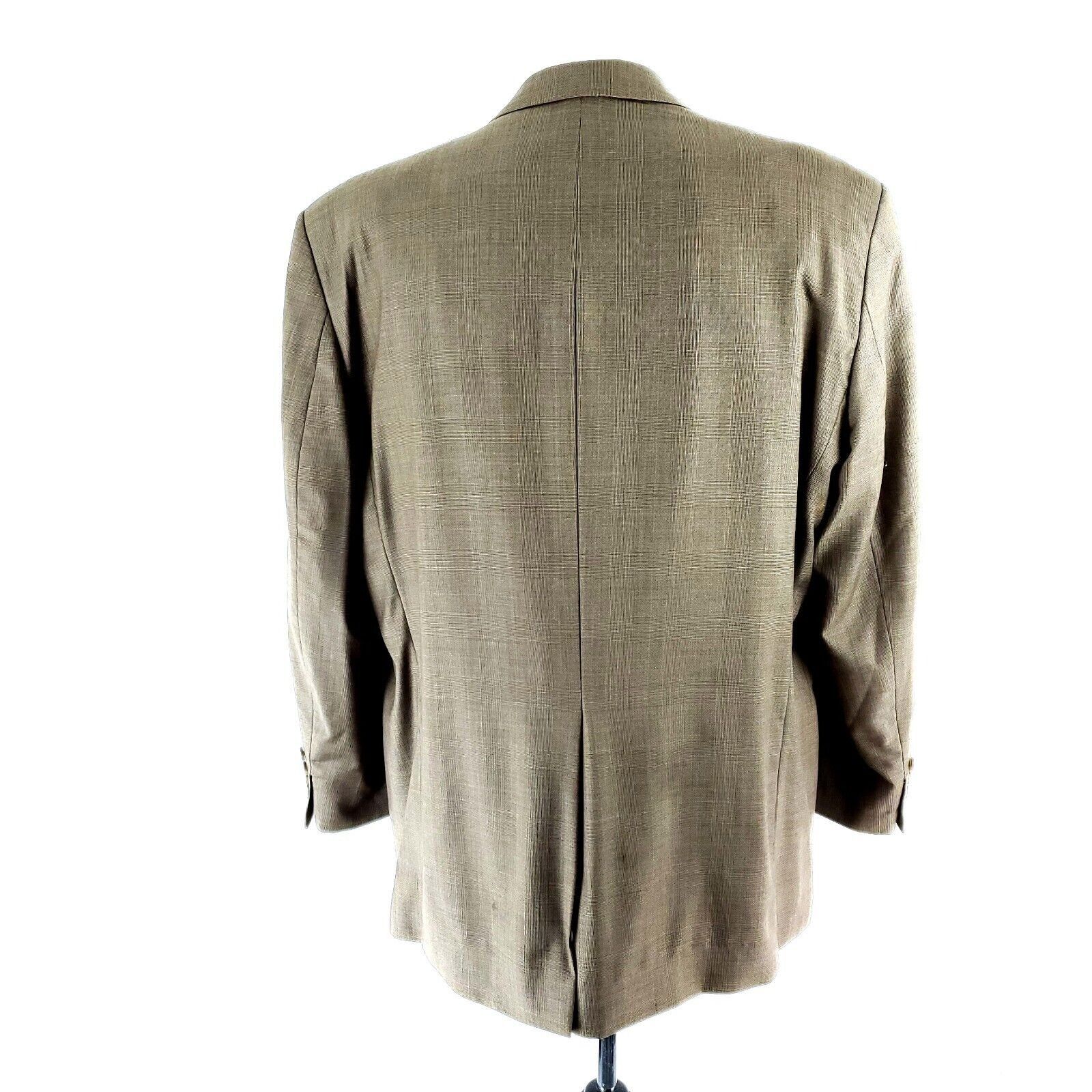 Lauren Ralph Lauren Lauren Ralph Lauren Wool 2 Button Blazer 44R Tan Glen Plaid Size 44R - 6 Thumbnail