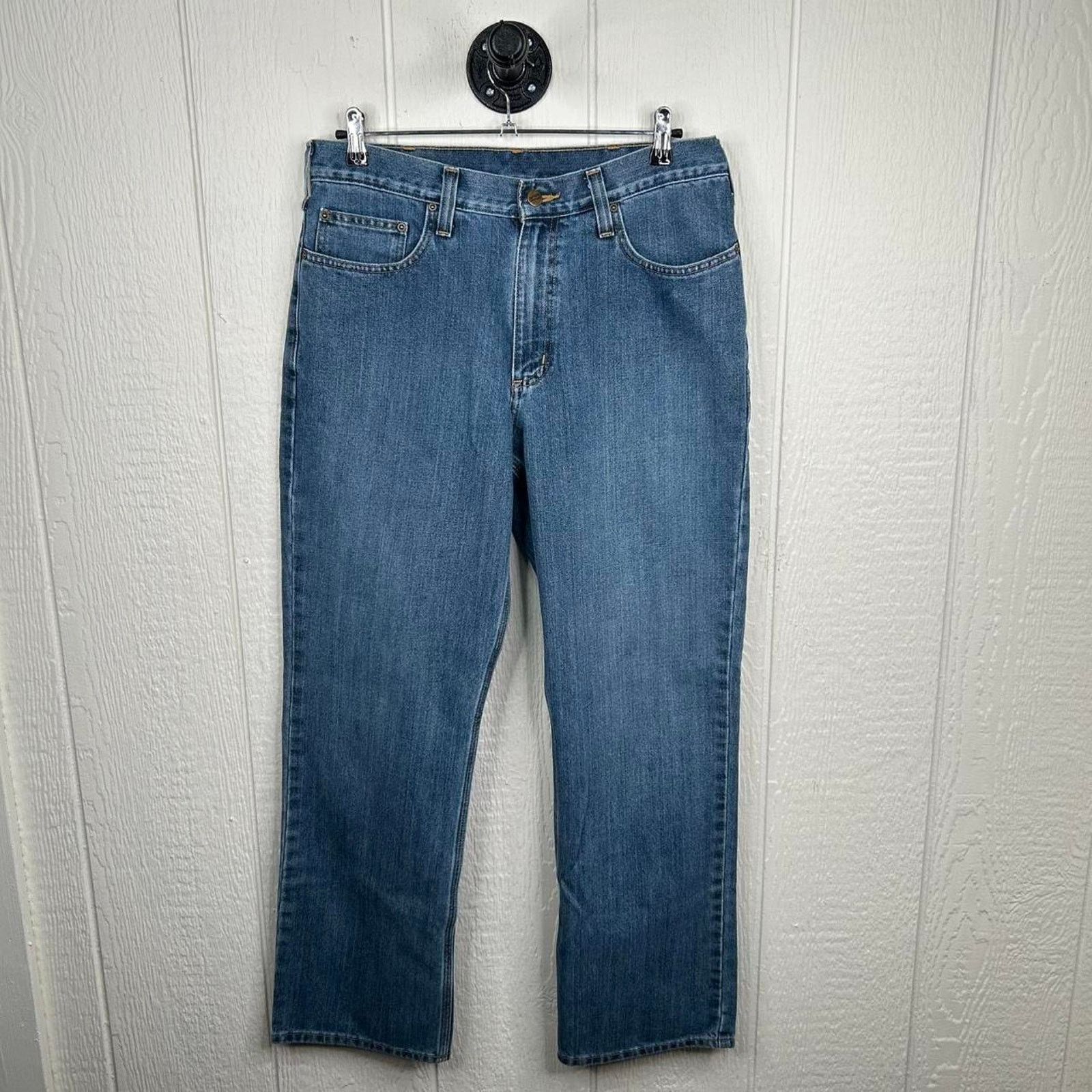 Carhartt Y2K Carhartt Workwear Medium Wash Straight Leg Jeans 34x30 Size US 34 / EU 50 - 3 Thumbnail