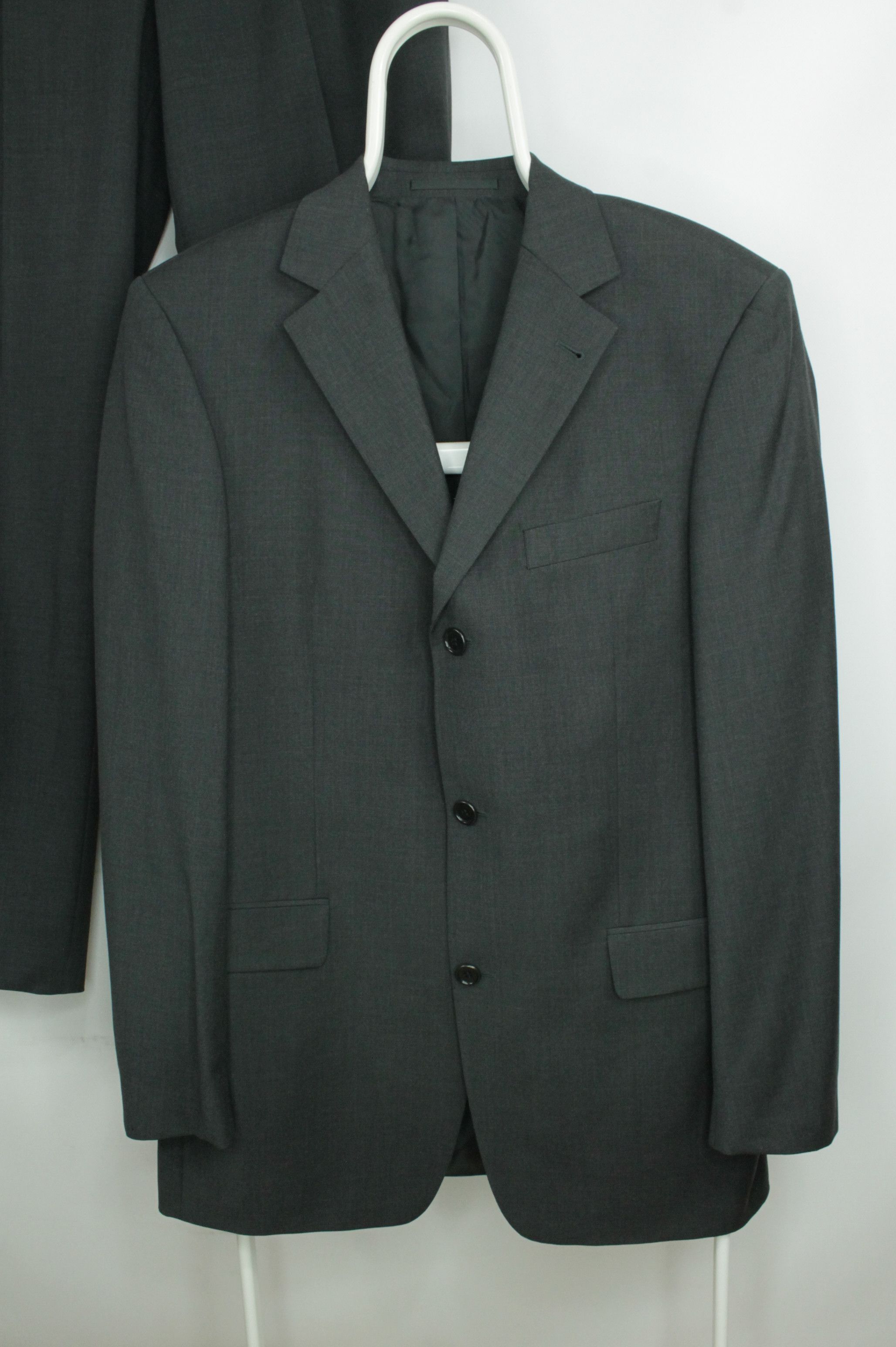 Hugo Boss Vintage Hugo Boss Gray Stretch Wool Formal Suit Men's Size 40L - 2 Thumbnail