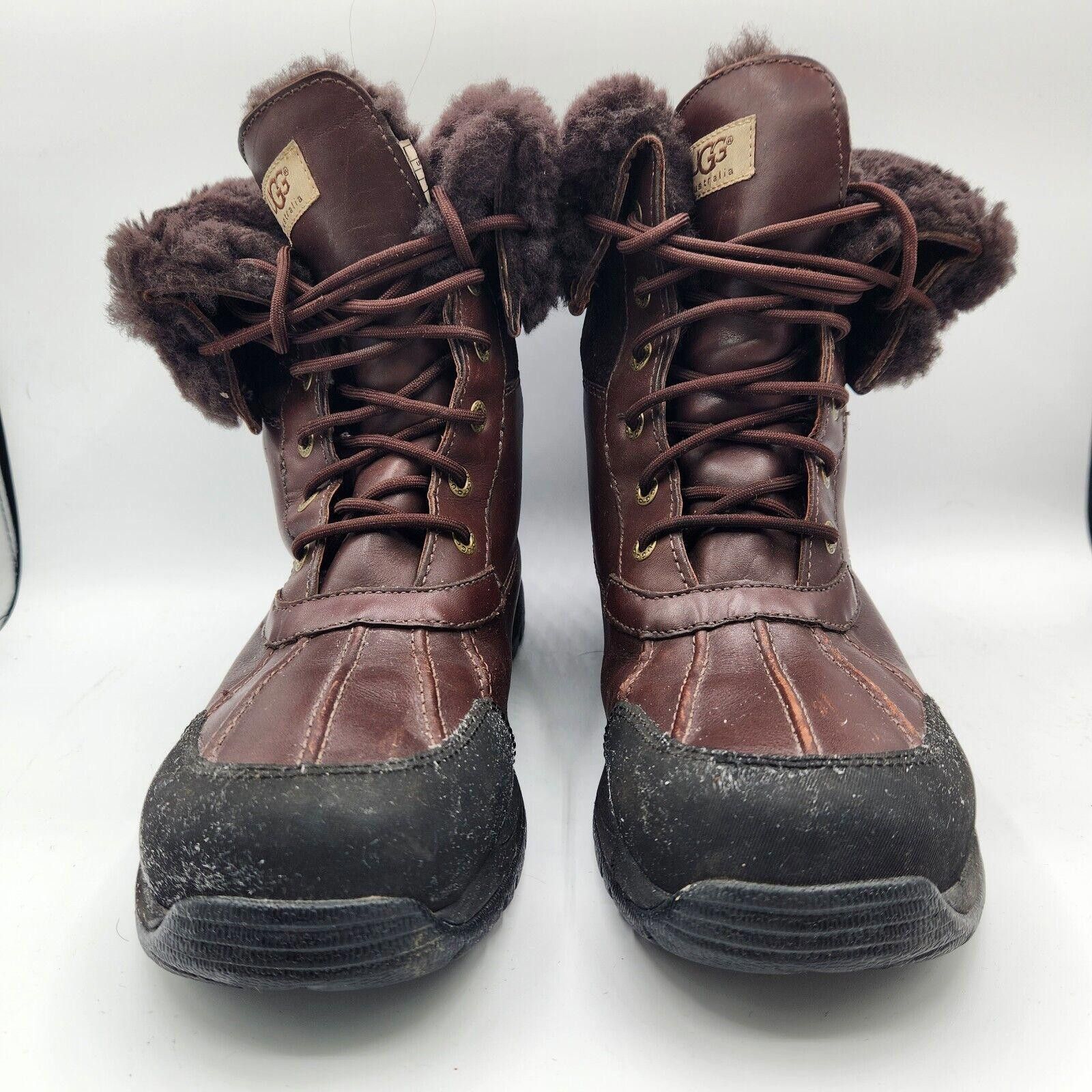 Ugg Ugg Australia Butte Brown Leather Men Boots Size 12 Size US 12 / EU 45 - 1 Thumbnail