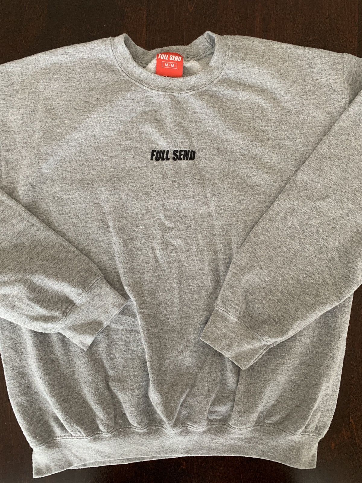 image of Full Send By Nelk Boys Crewneck Full Send OG in Grey, Men's (Size Medium)
