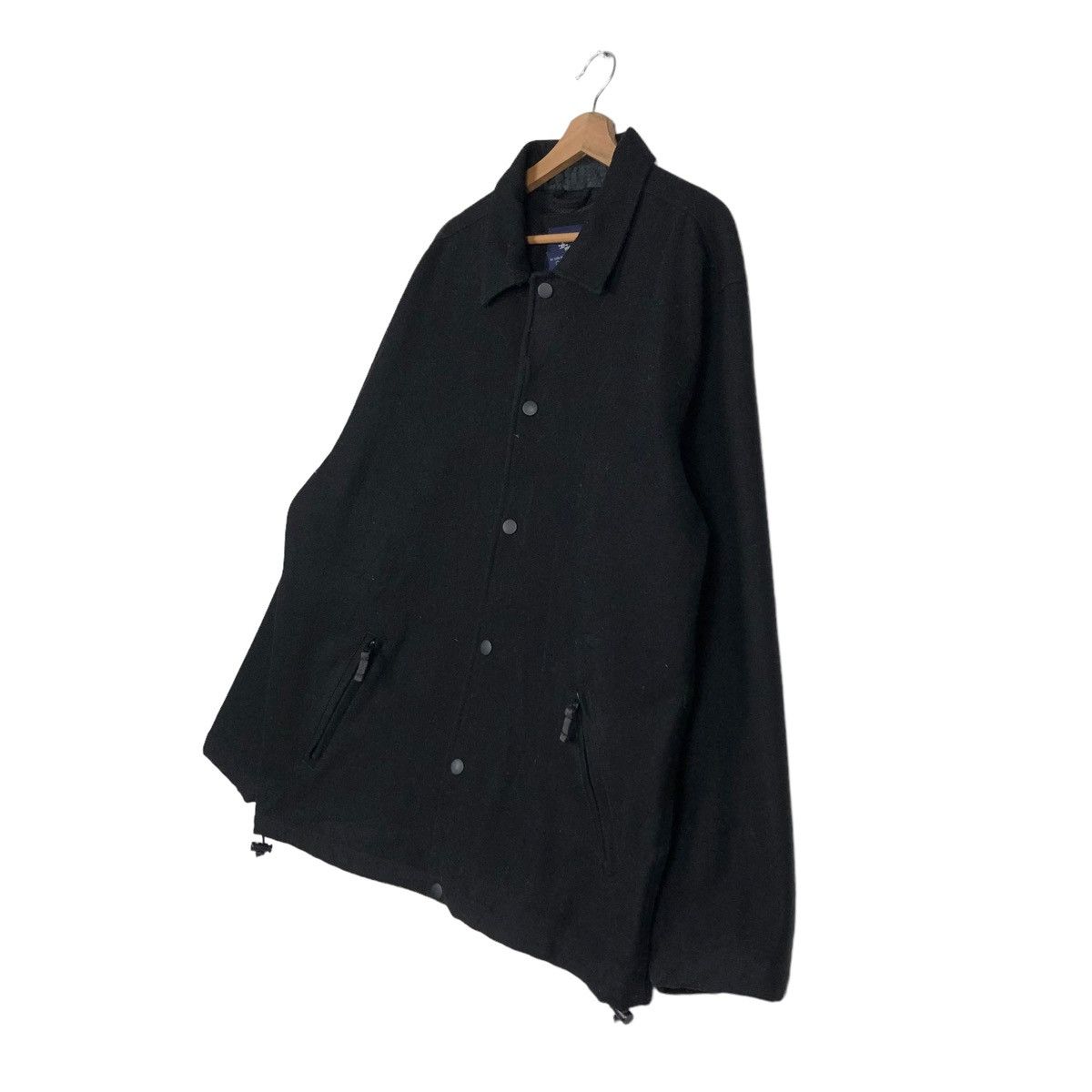 Stussy 🔥VINTAGE STUSSY WOOL JACKET BIKER RICH BLACK Size US L / EU 52-54 / 3 - 2 Thumbnail