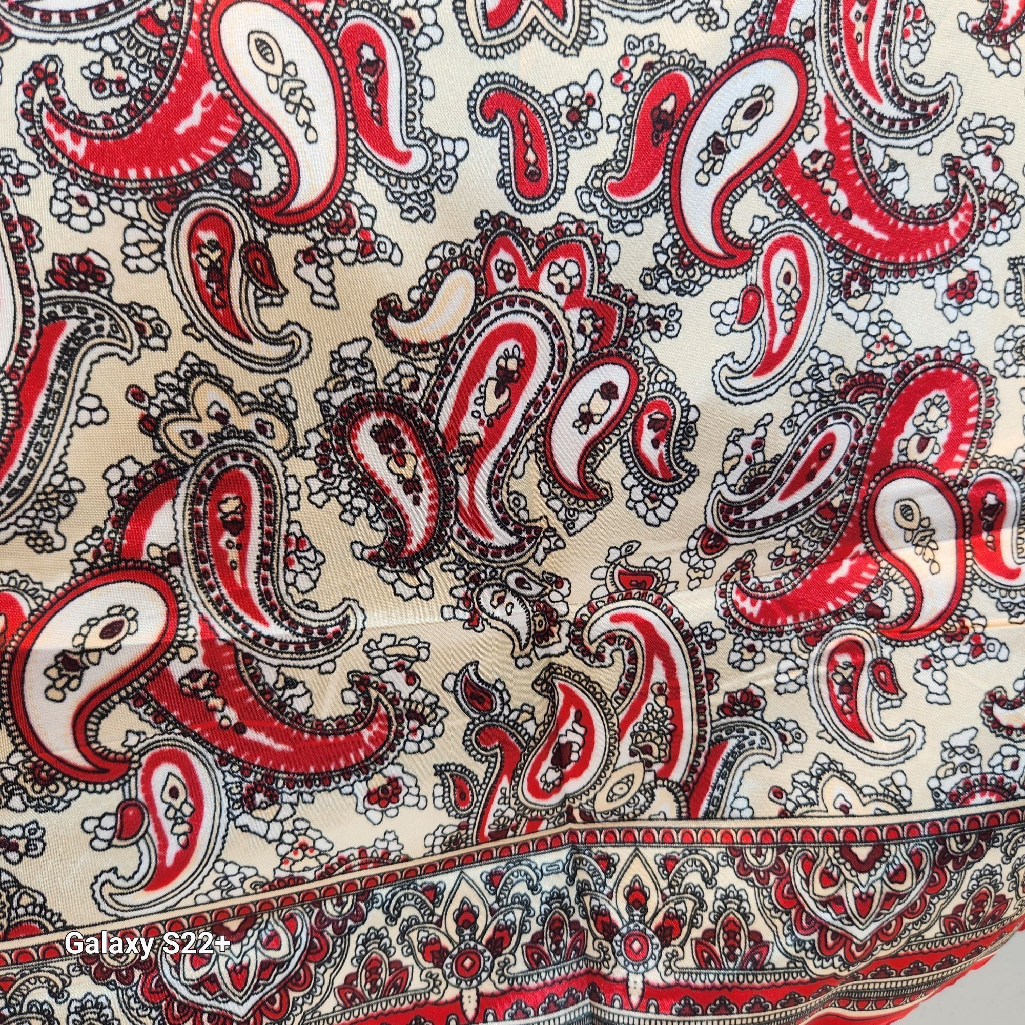 Other Red Black Paisley Silk Scarf Western Wild Rage Boho Chic Squ Size ONE SIZE - 9 Thumbnail