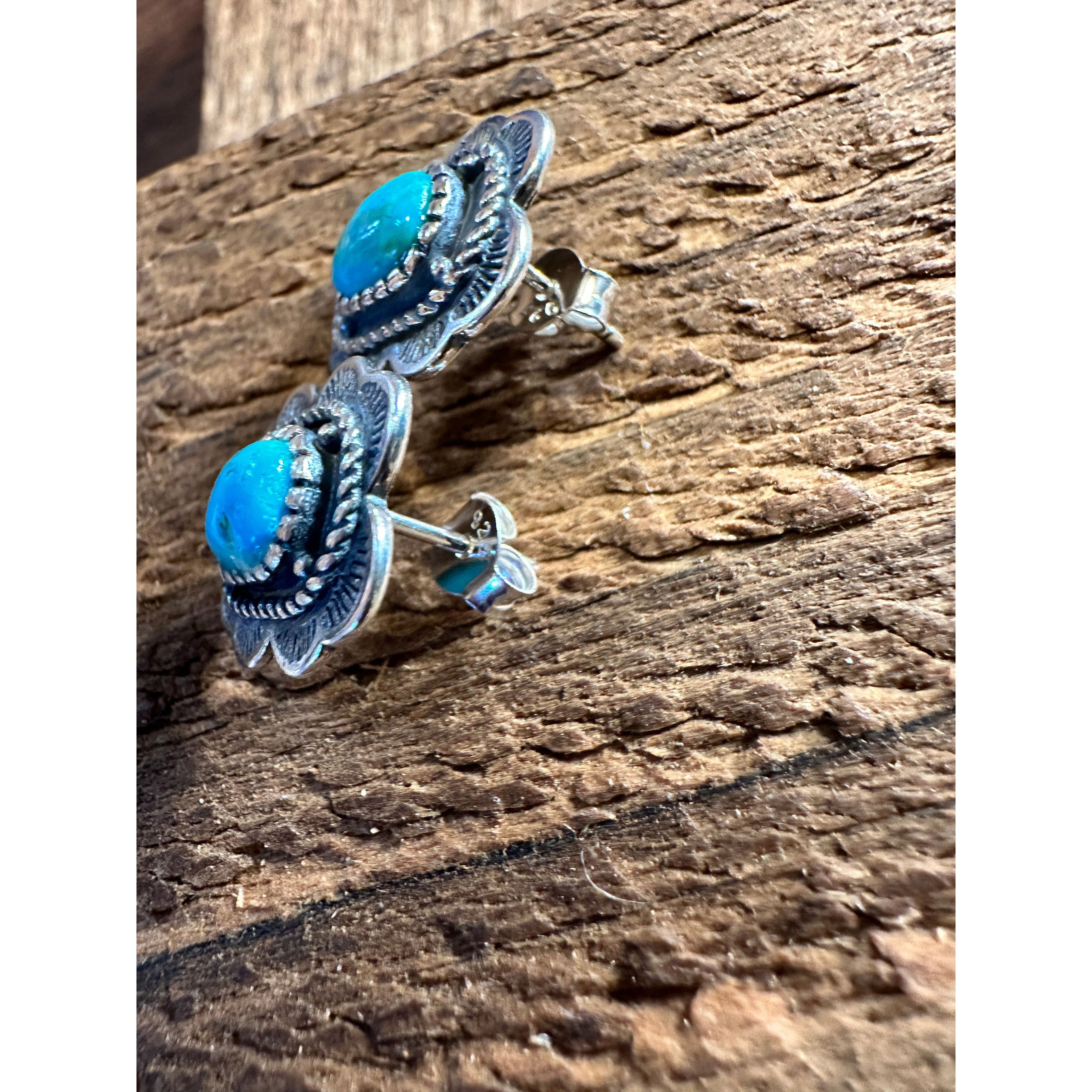 Other Arizona Turquoise Dreamcatcher Sterling Silver Stud Earrings Size ONE SIZE - 4 Thumbnail