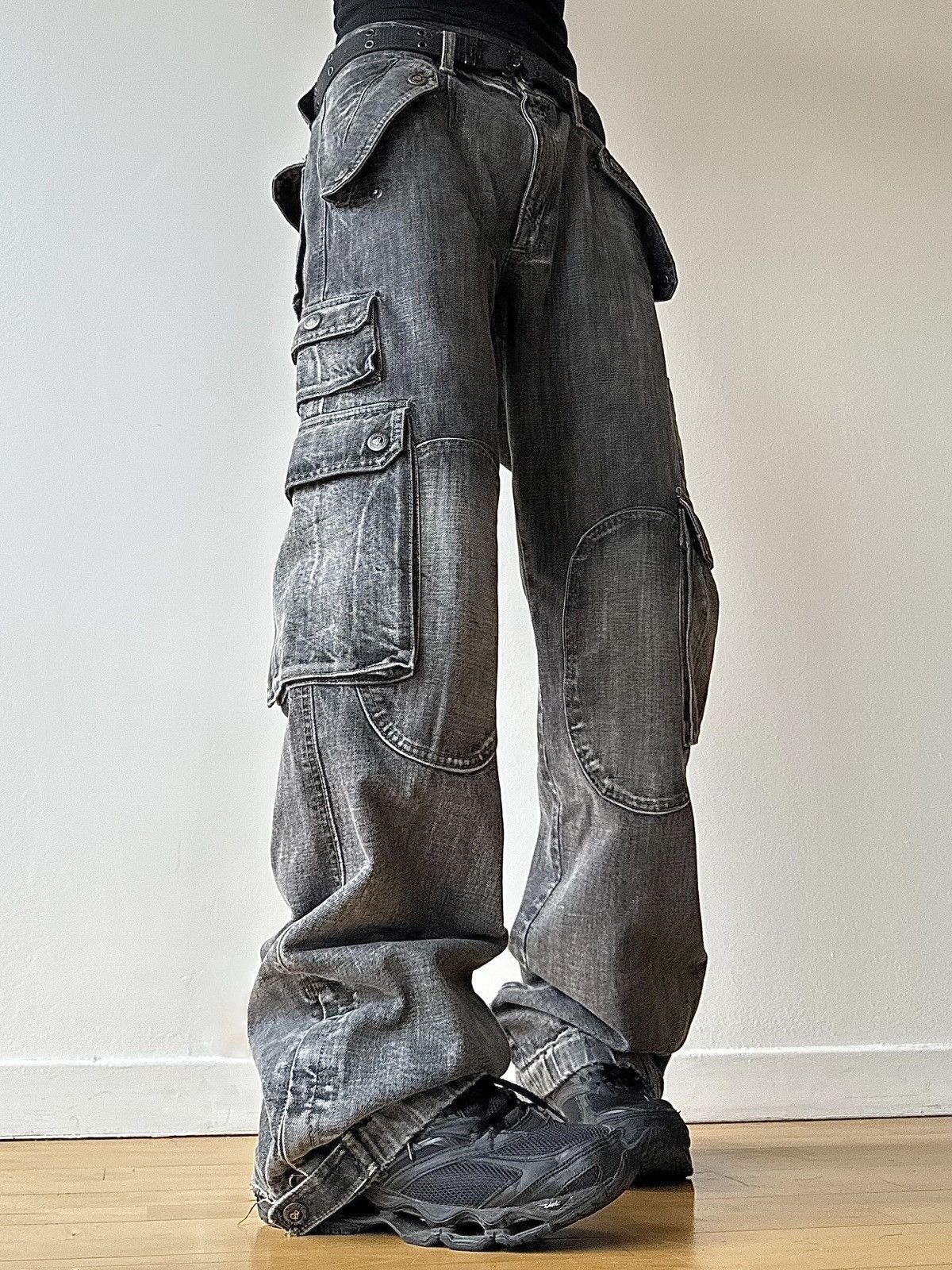 Dolce & Gabbana Dolce Gabbana A/W 2003 Parachute Denim Cargo Pants 