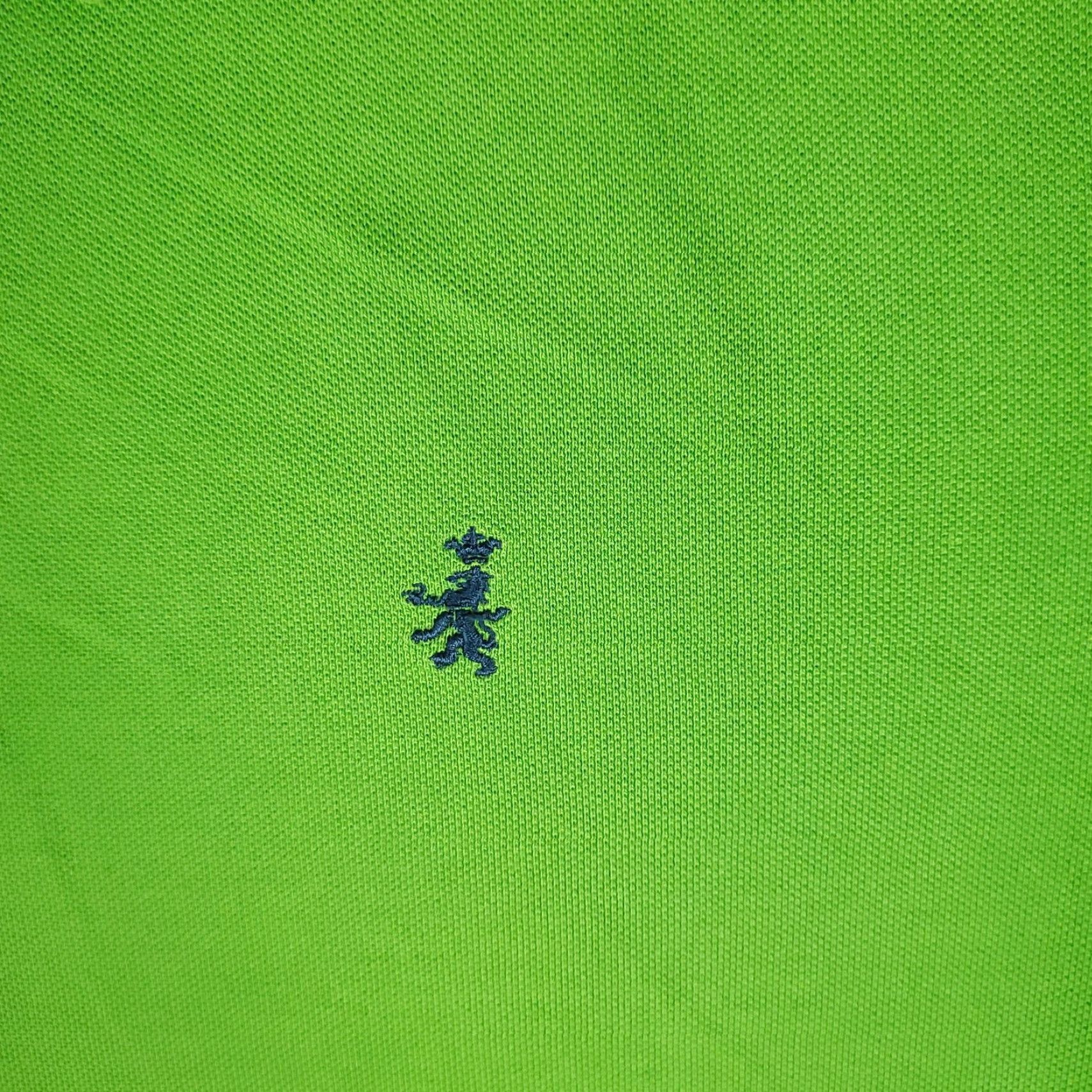 Express Express Polo Shirt Mens Medium Green Short Sleeve Logo Button 100% Cotton Solid All Seasons Stained Size US M / EU 48-50 / 2 - 3 Thumbnail