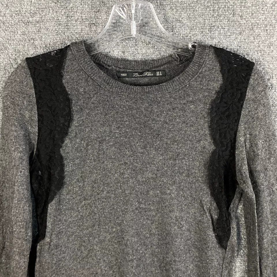 Other Lara Knit Sweater Women's Small Pullover Charcoal Gray S Size S / US 4 / IT 40 - 2 Thumbnail