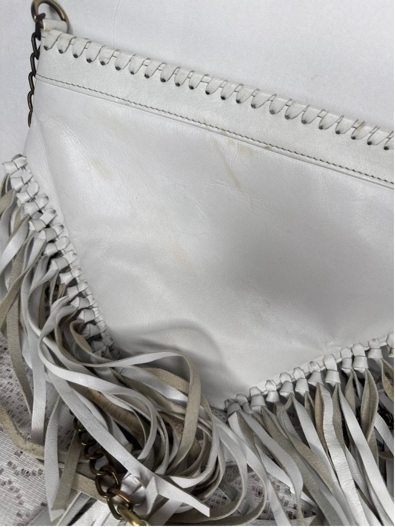 Other RAJ Imports R.A.J. white leather fringe tassel crossbody bag Size ONE SIZE - 6 Thumbnail