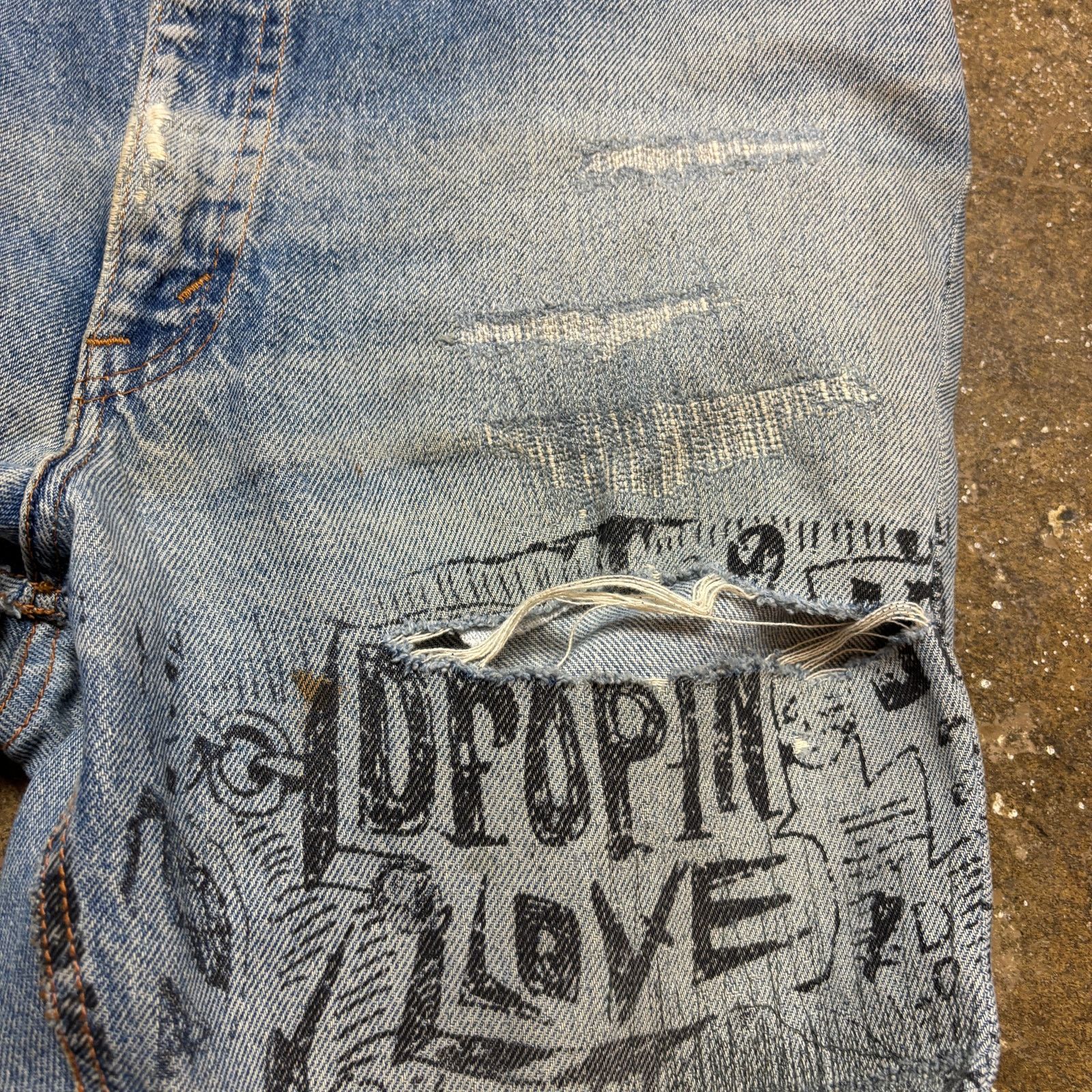 Levi's × Vintage Vintage 80s Levi's 505 Orange Tab Custom Jeans 36x36 (33x29) Size US 33 - 13 Thumbnail