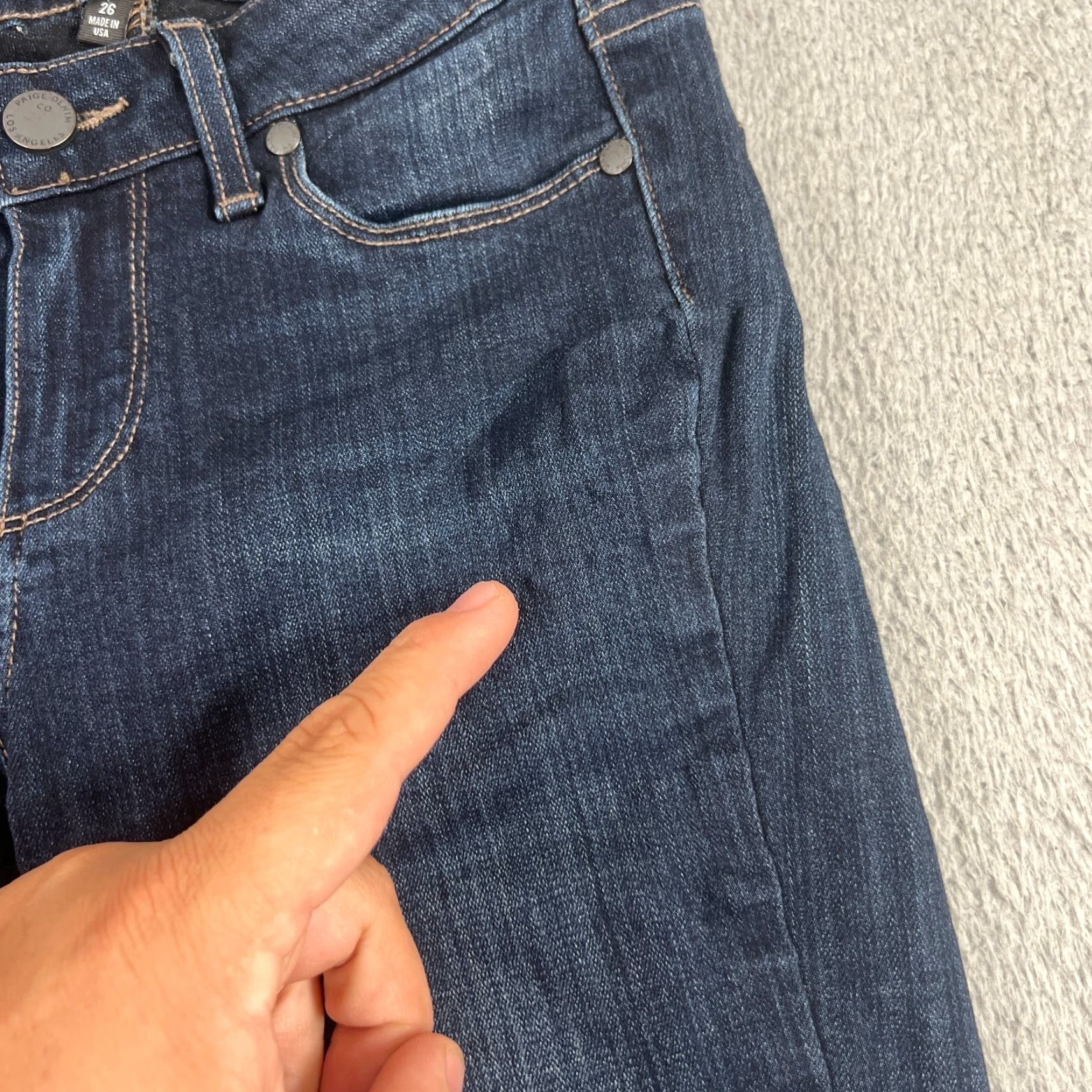 Paige Paige Jeans 26 Verdugo Skinny Cropped Ankle Dark Wash Low Rise Denim Blue Womens Size 26" / US 2 / IT 38 - 3 Thumbnail
