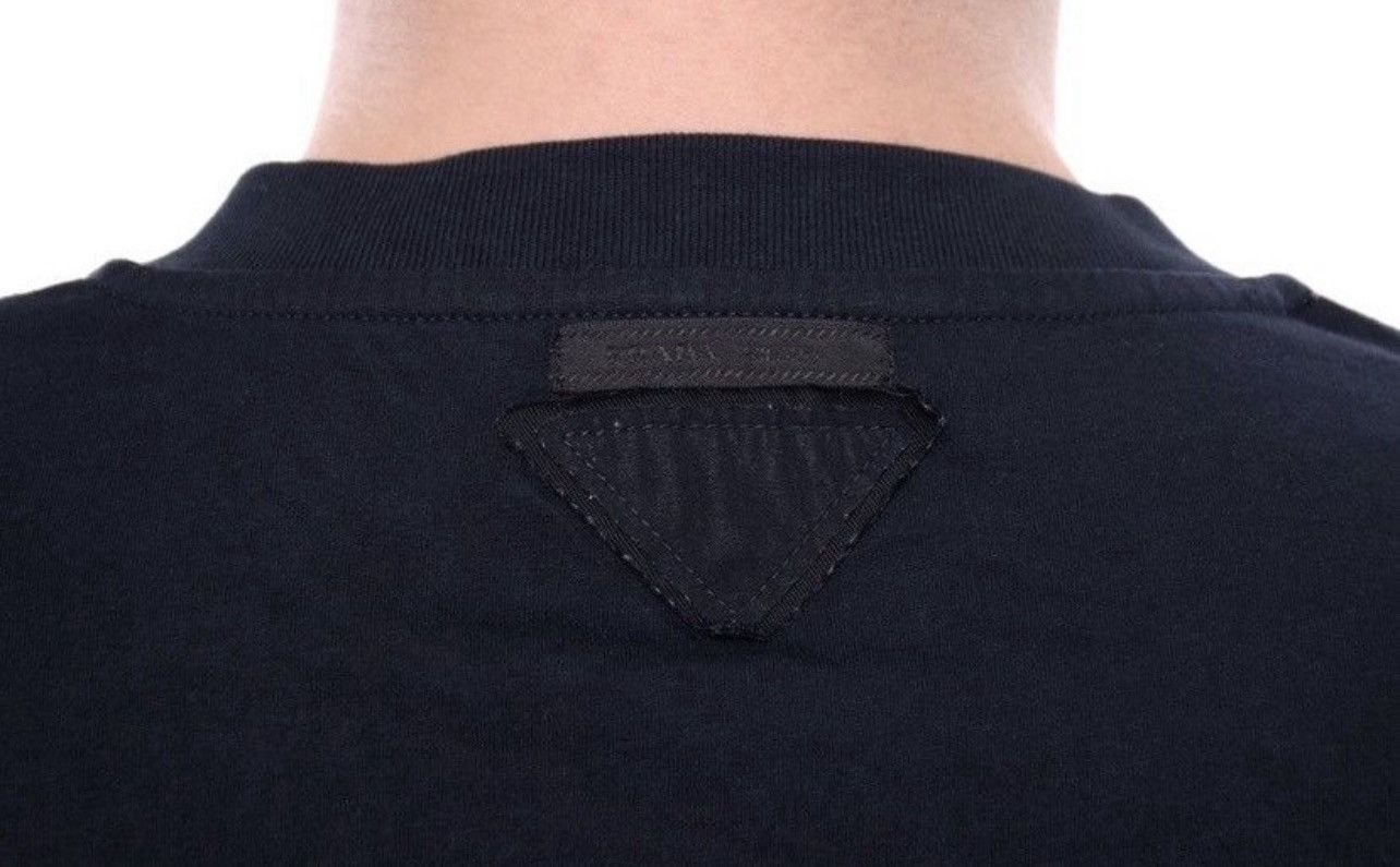 Prada diamond tab black red authentic T shirt Milano luxury