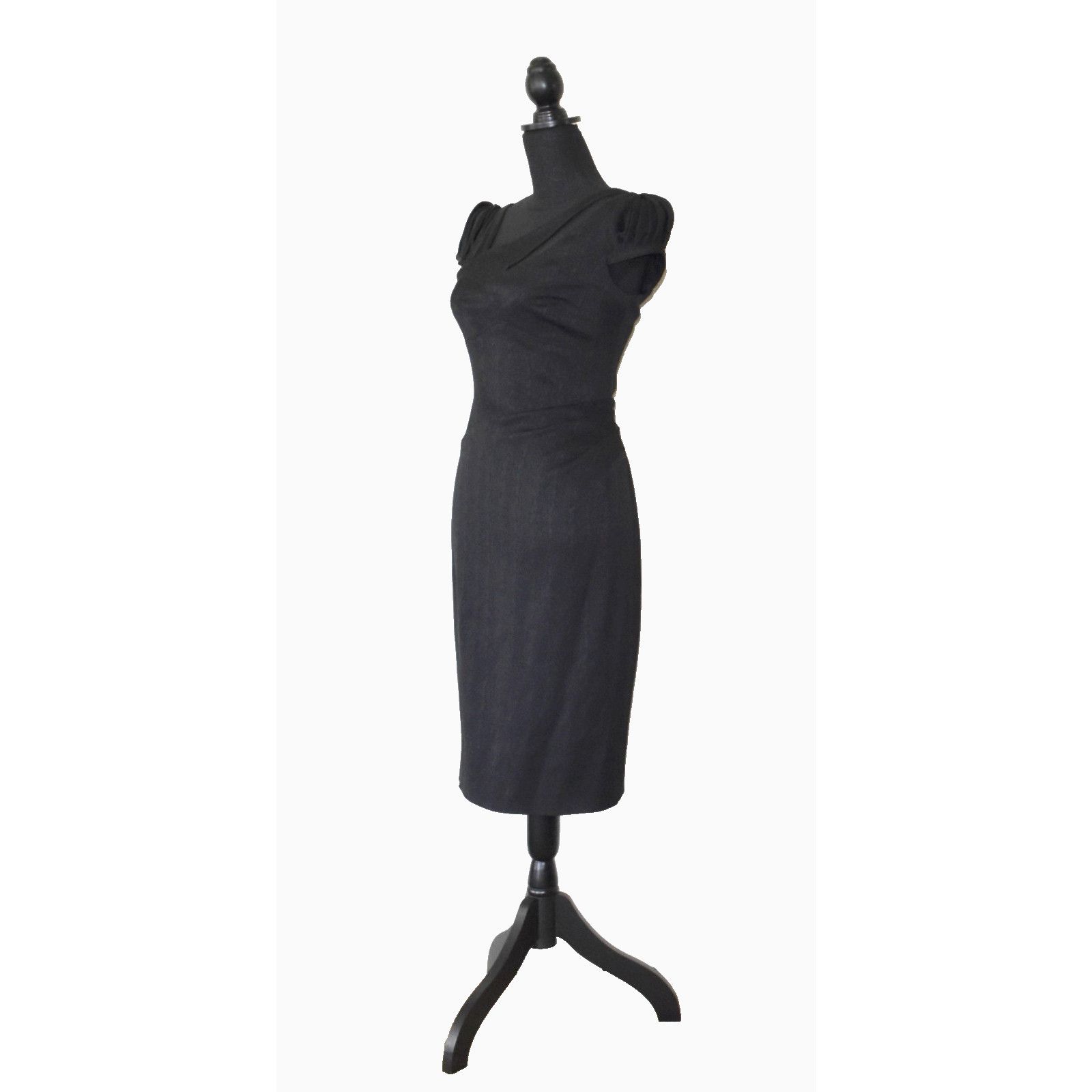 Karen Millen KAREN MILLEN Blk Cut Out Neckline Bodycon Wiggle Dress Sz 6 Size M / US 6-8 / IT 42-44 - 3 Thumbnail