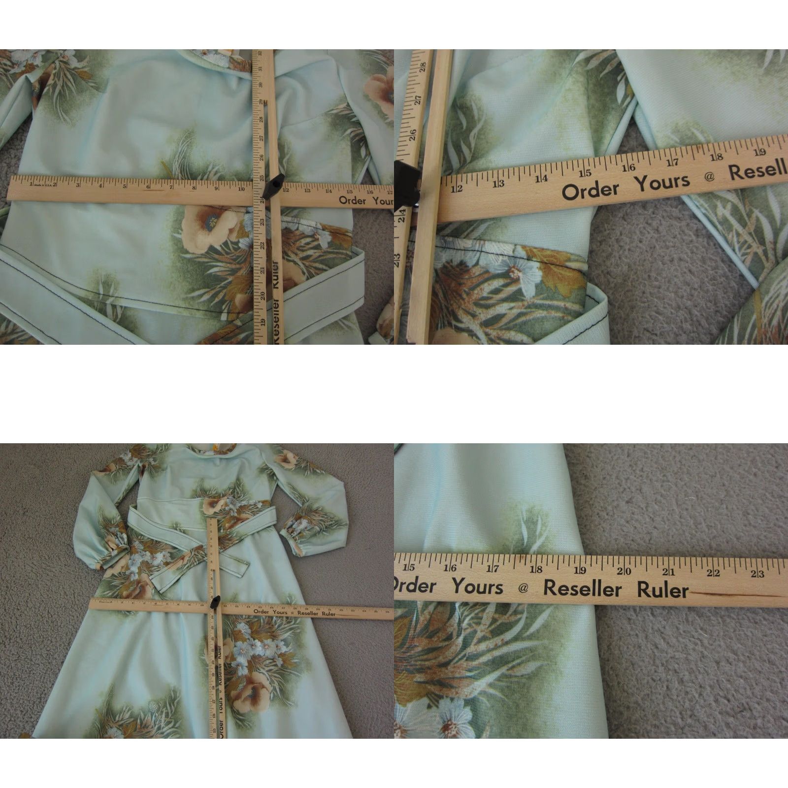 Vintage VINTAGE Momentum Dress Womens One Size Blue Floral Long 60s 70s A-Line Casual Ladies Size ONE SIZE - 8 Thumbnail