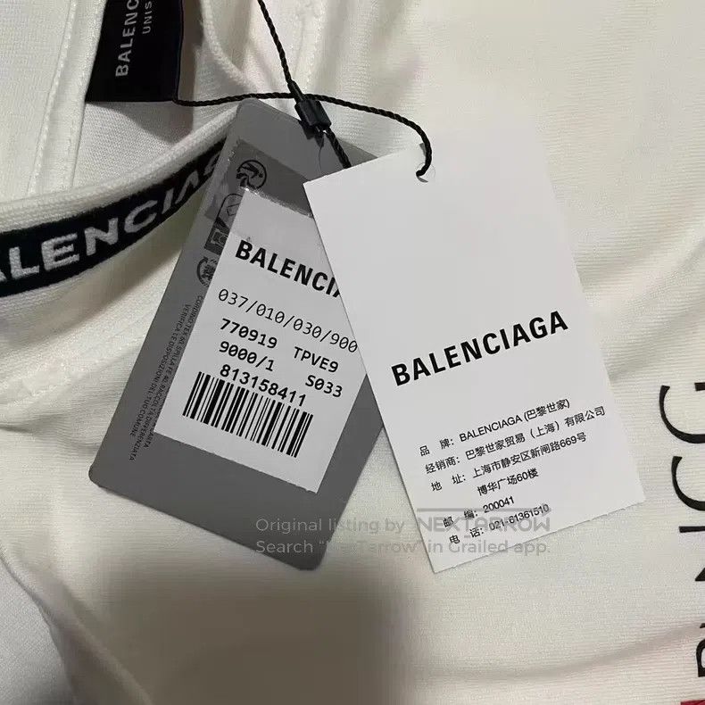 Balenciaga Balenciaga Motorcycle Logo White Racing Short Sleeve Size US S / EU 44-46 / 1 - 4 Thumbnail