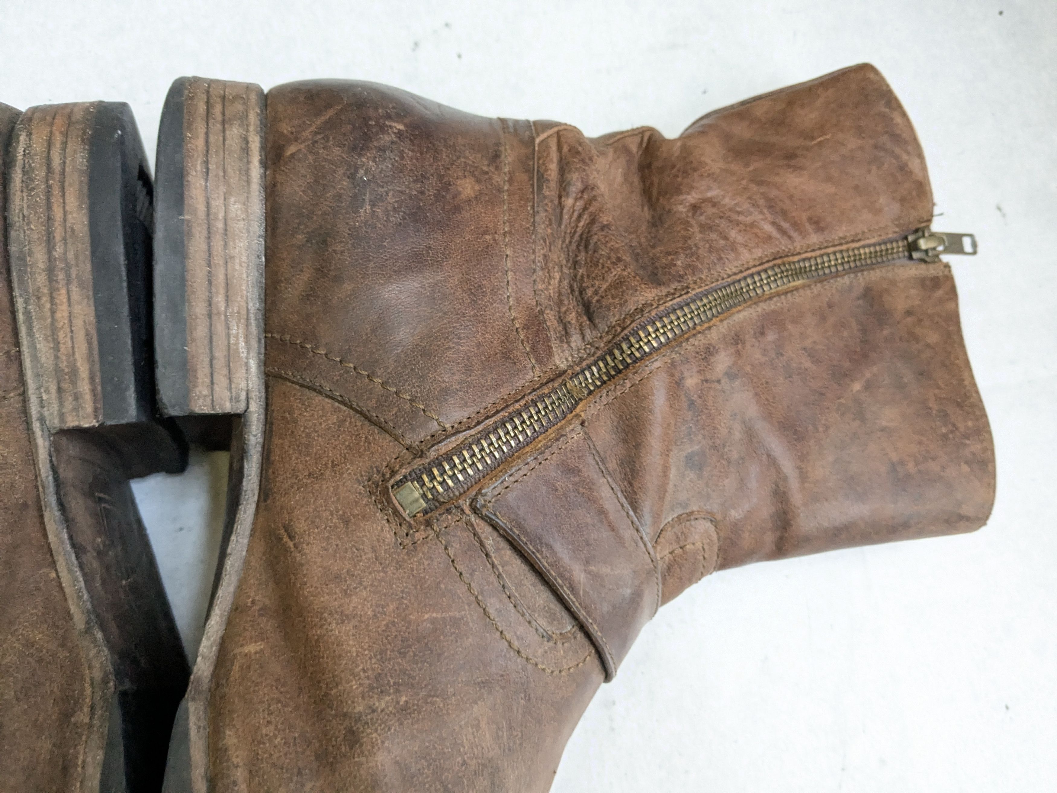 Frye Frye Engineer Boots Brown Leather 11.5 Leather Buckle Size US 11.5 / EU 44-45 - 11 Thumbnail