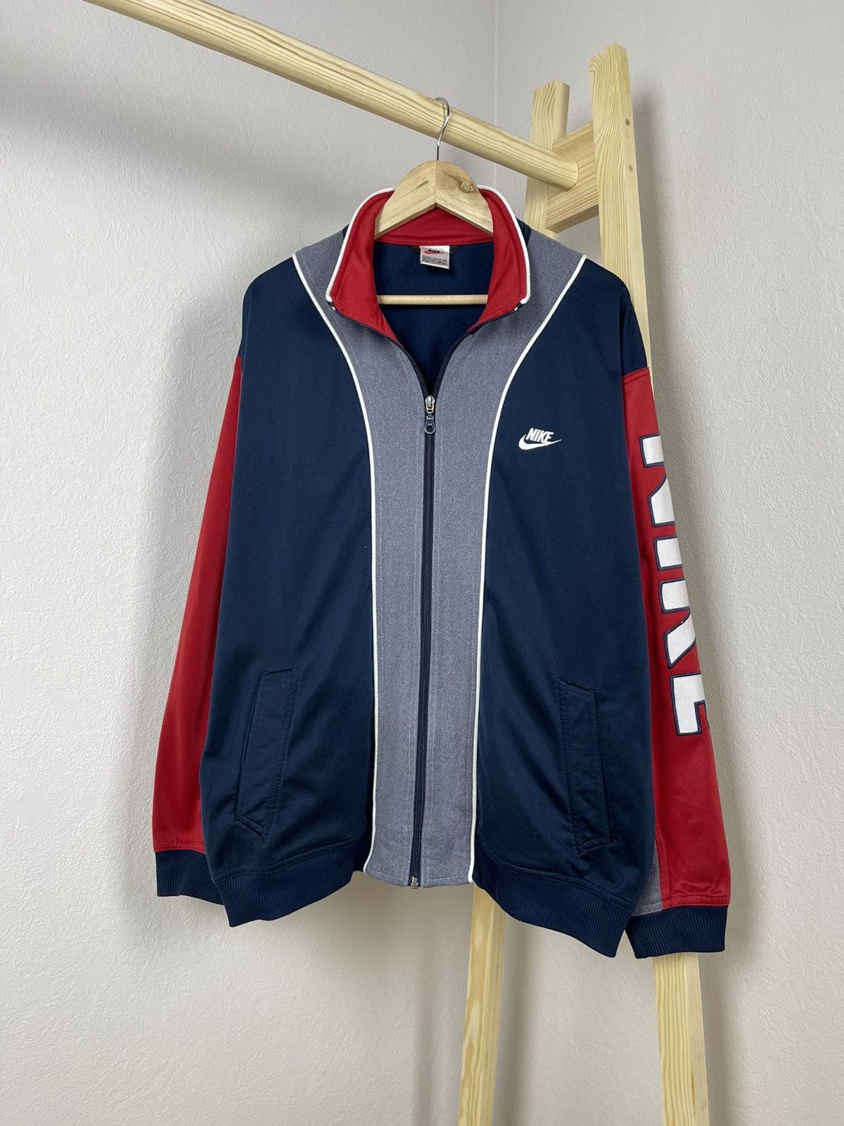 Nike × Vintage Vintage Y2k Nike Track Top Jacket Streetwear Size US XL / EU 56 / 4 - 1 Thumbnail