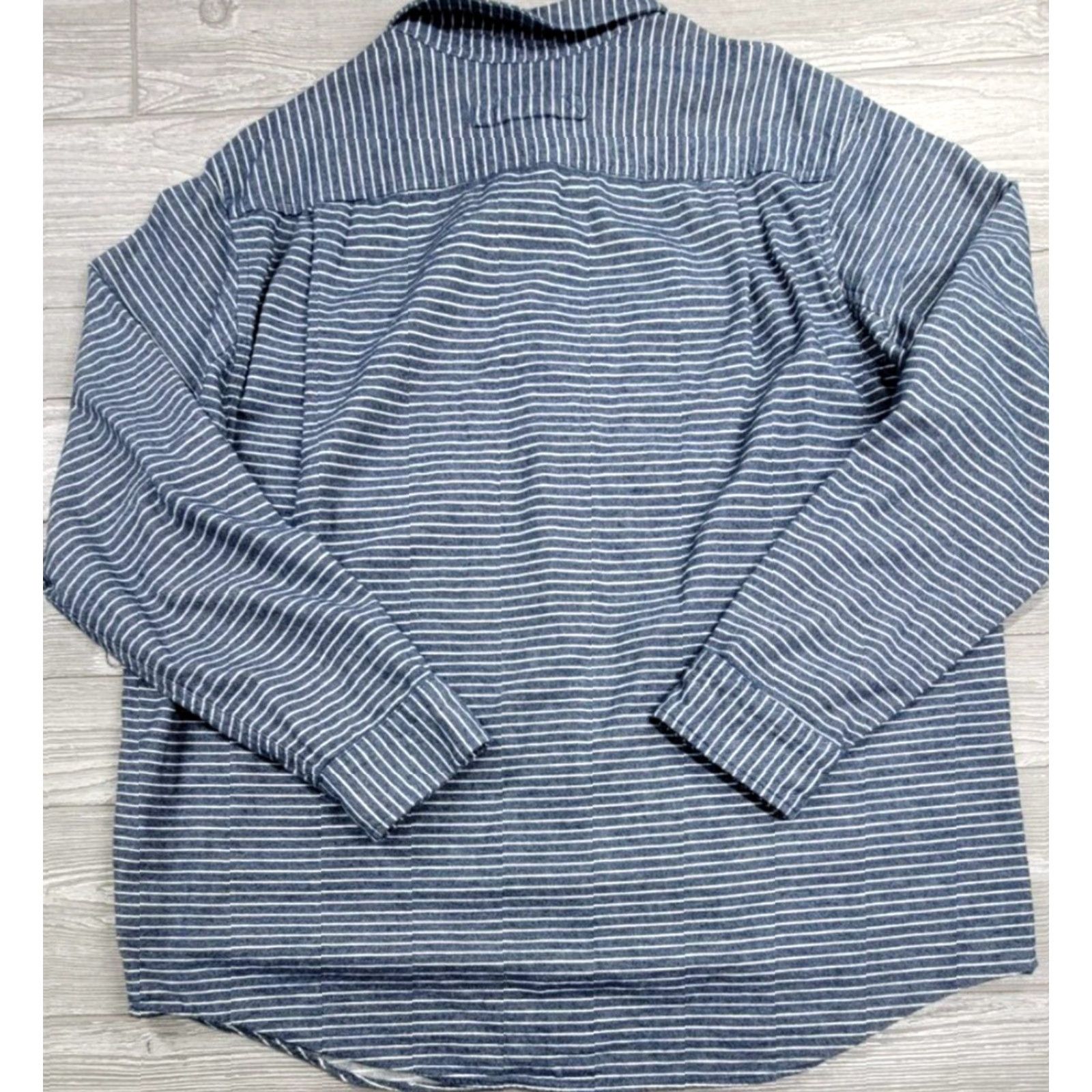 Vintage Duluth Free Swingin Flannel Slim Fit Shirt Abyss Blue Stripe 2XL Men’s Button-Up Size US XXL / EU 58 / 5 - 7 Thumbnail