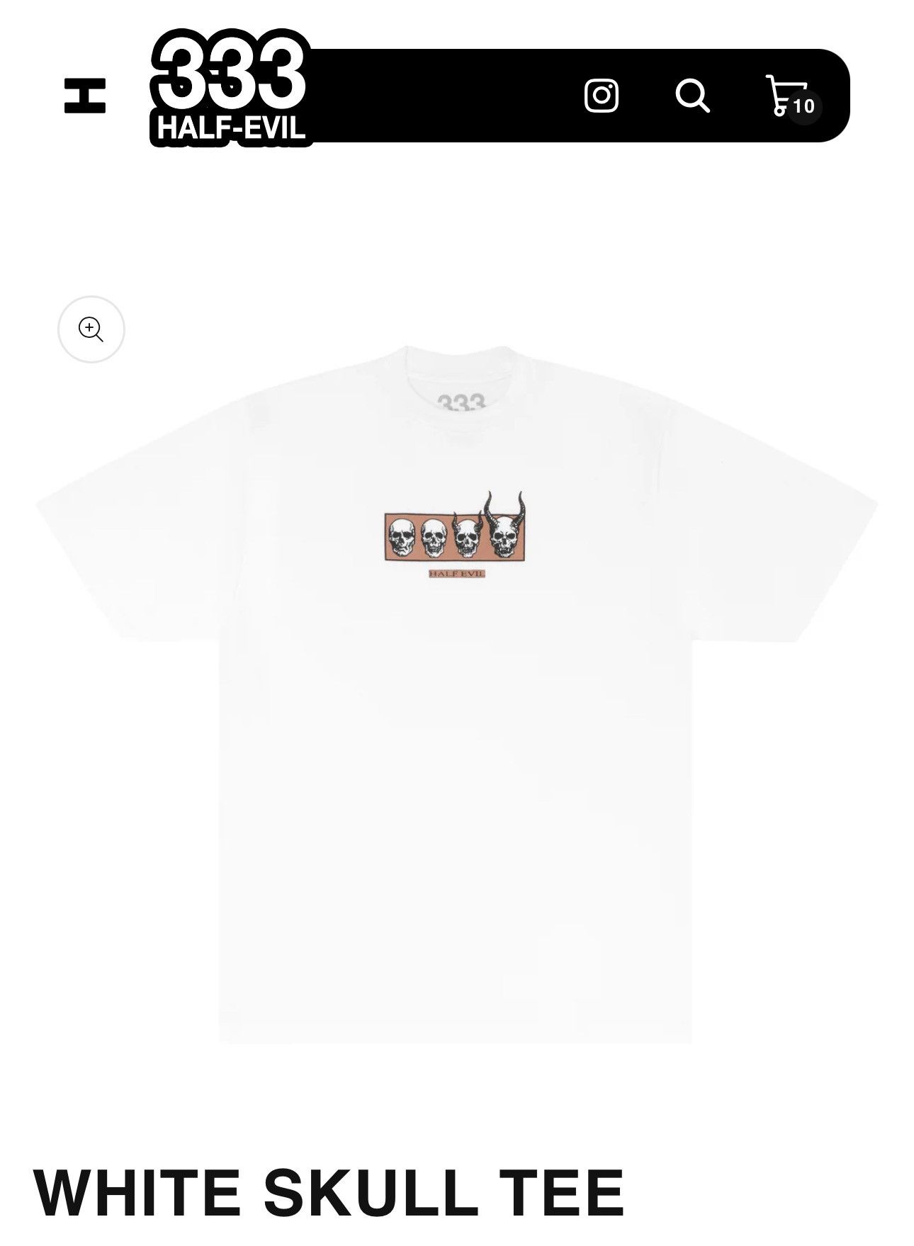 Half Evil Half Evil WHITE SKULL TEE Size US M / EU 48-50 / 2 - 2 Thumbnail
