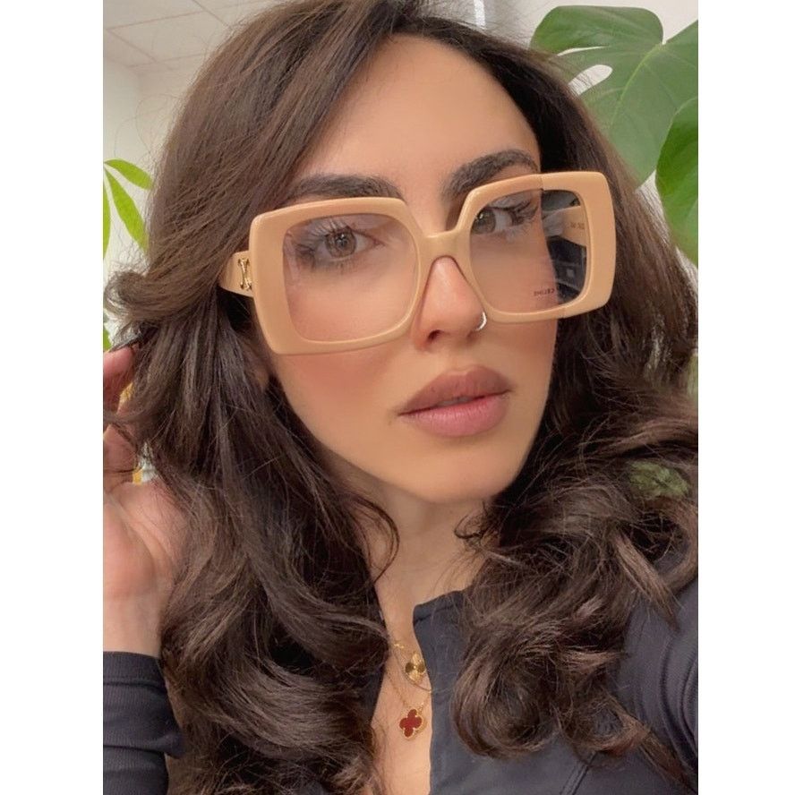 Celine NEW Celine CL50121I Triomphe Eyeglasses Frames Beige Size ONE SIZE - 1 Thumbnail