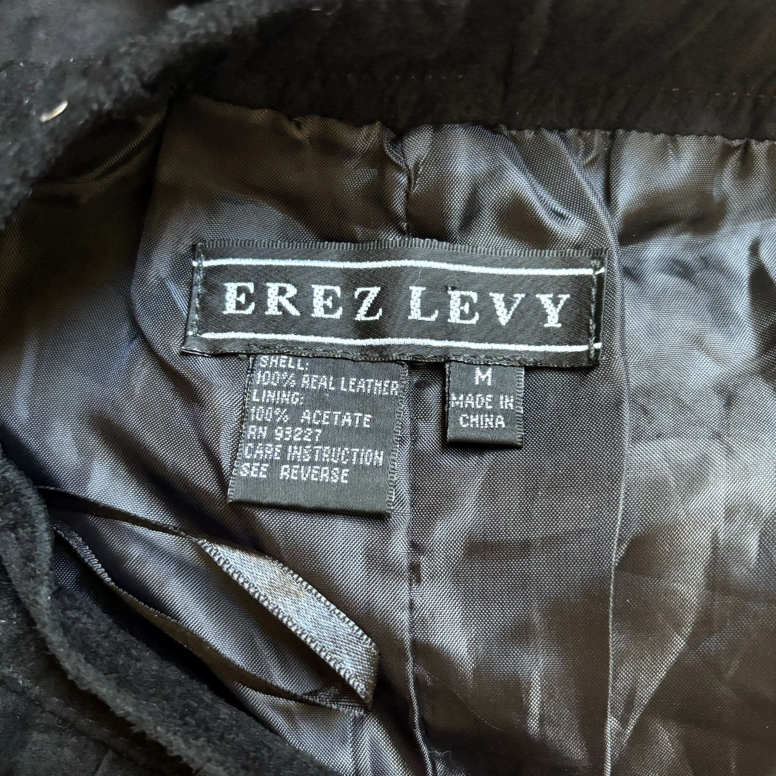 Other VTG Erez Levy Size M 100% Real Leather Black Women's Stretch Size 34" / US 12 / IT 48 - 3 Thumbnail