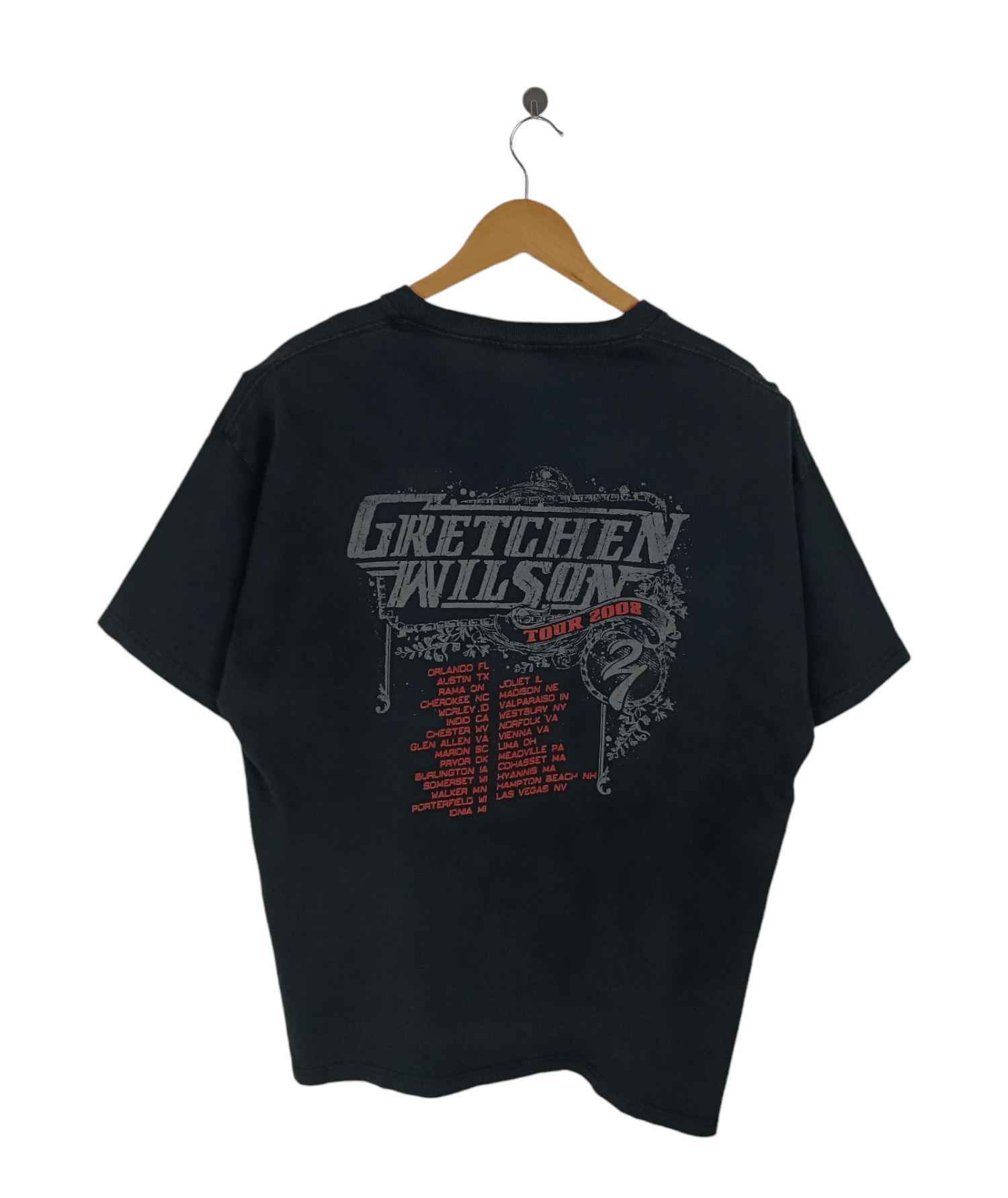 Vintage THRASH FADED VINTAGE '08 GRETCHEN WILSON TOUR TEE kid rock Size US XL / EU 56 / 4 - 2 Thumbnail