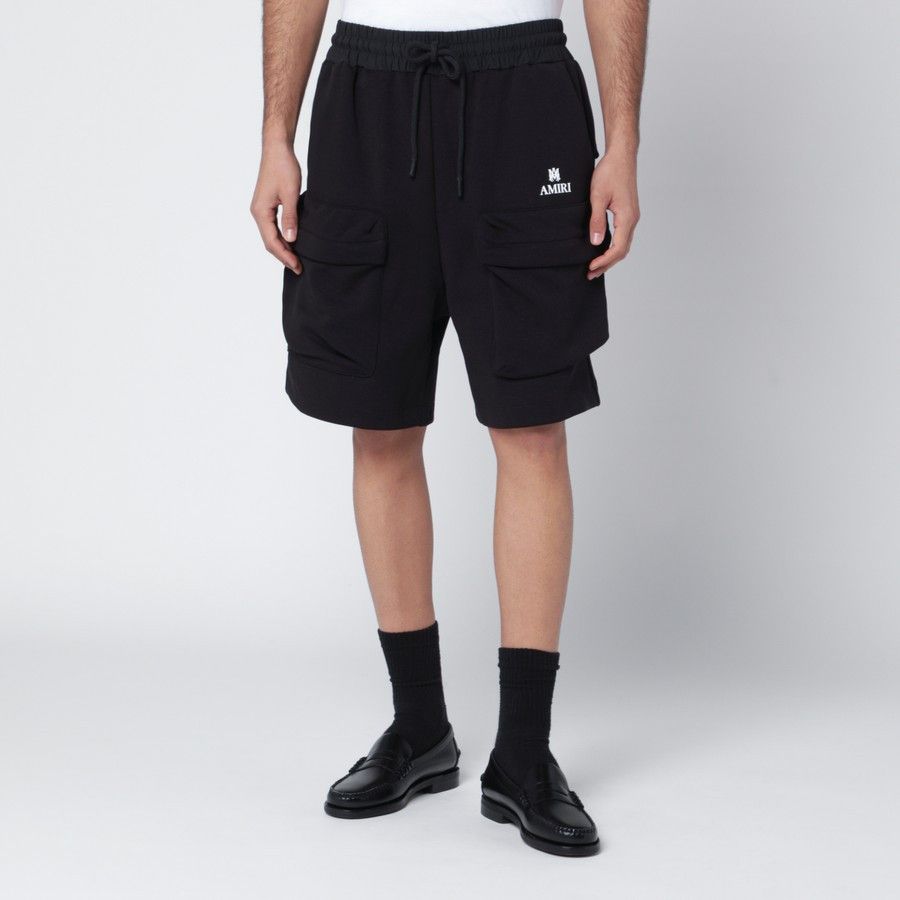 Amiri o1d2blof0226 Cotton-Blend Cargo Shorts in Black Size US 34 / EU 50 - 1 Thumbnail