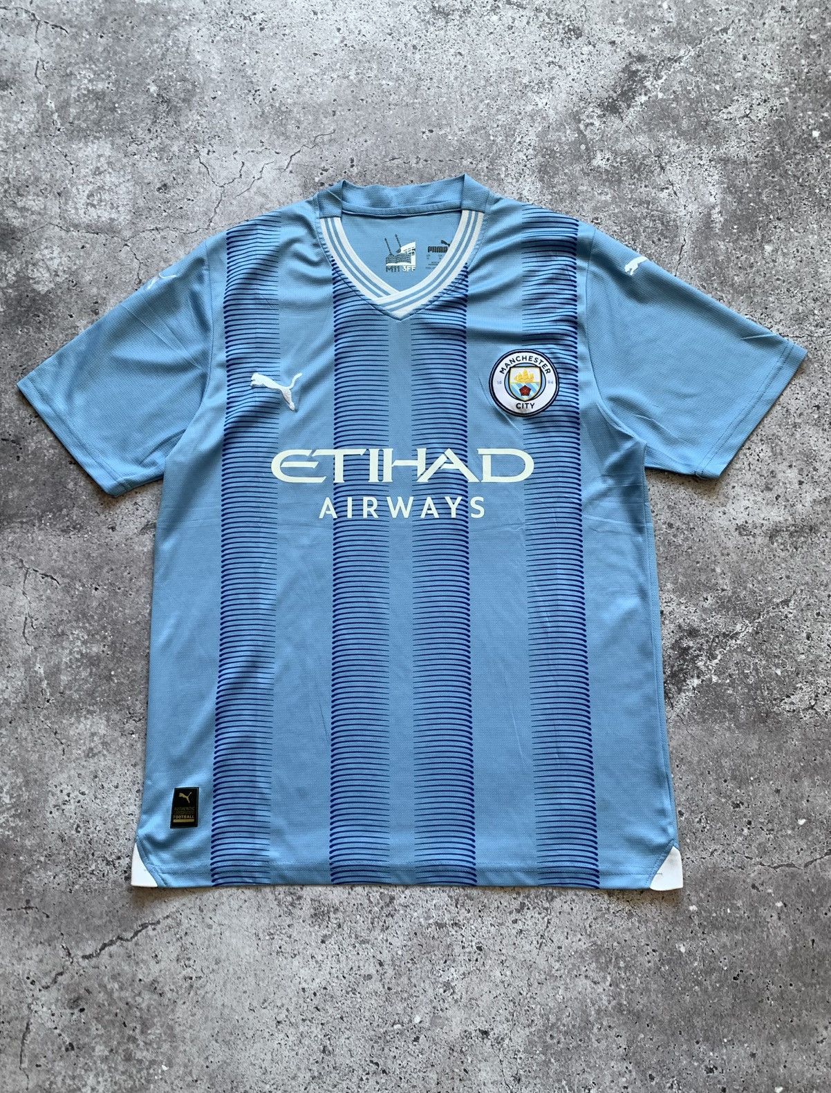 Puma 🔥PUMA MANCHESTER CITY 2023/24 HOME SOCCER JERSEY SHIRT Size US M / EU 48-50 / 2 - 1 Thumbnail