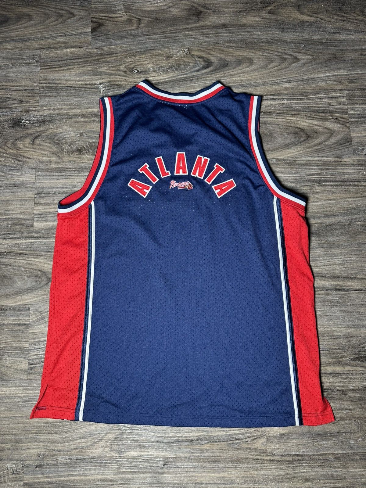 Lee Vintage Atlanta Braves Baseball MLB Basketball Style Jersey Size US XL / EU 56 / 4 - 2 Thumbnail