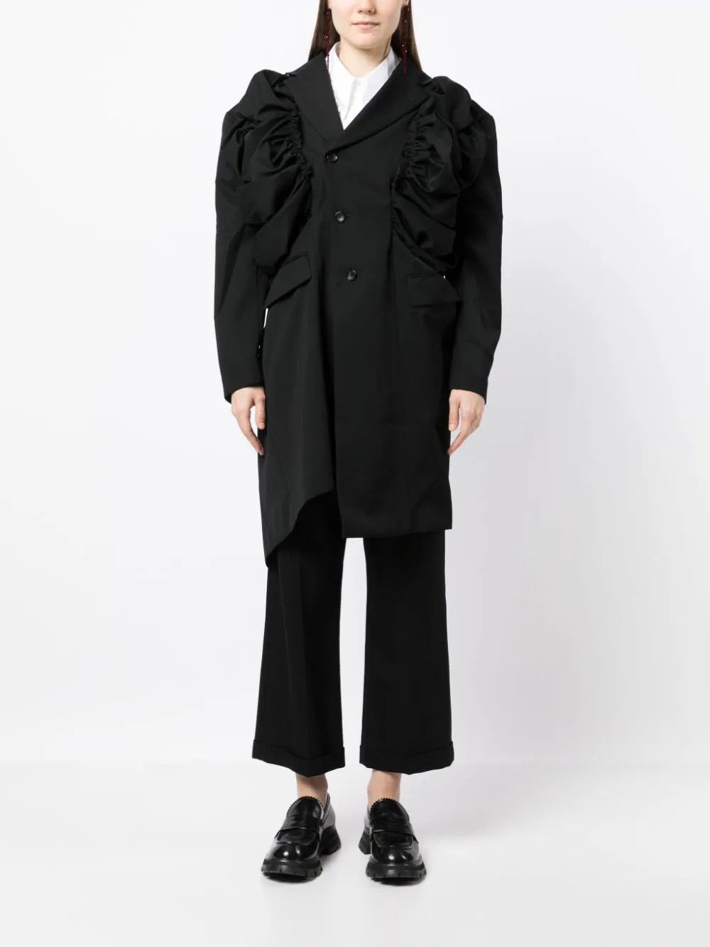 Comme des Garcons o1mle0824 Asymmetric Oversized Blazer in Black Size M / US 6-8 / IT 42-44 - 2 Thumbnail