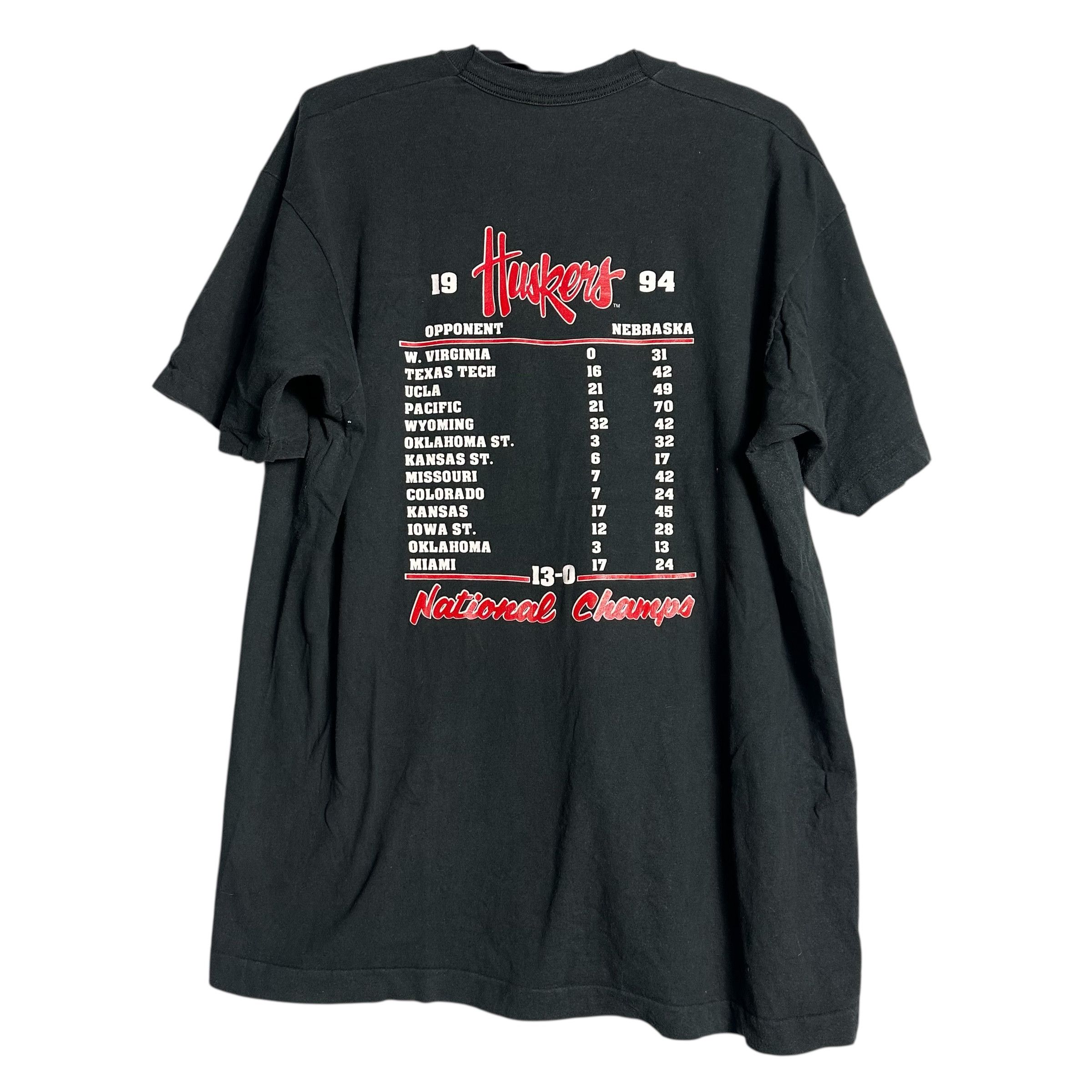 NFL × Vintage 🔥RARE🔥Vintage Nebraska Cornhuskers T-shirt Single Stich Size US XL / EU 56 / 4 - 4 Thumbnail
