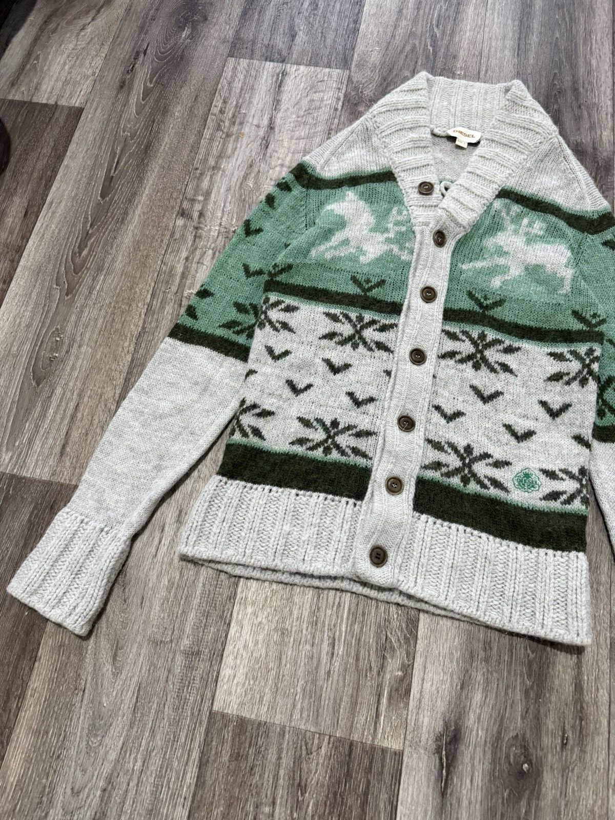 Diesel DIESEL VINTAGE WINTER KNIT SWEATER MOHAIR CARDIGAN MEN’S Size US S / EU 44-46 / 1 - 3 Thumbnail