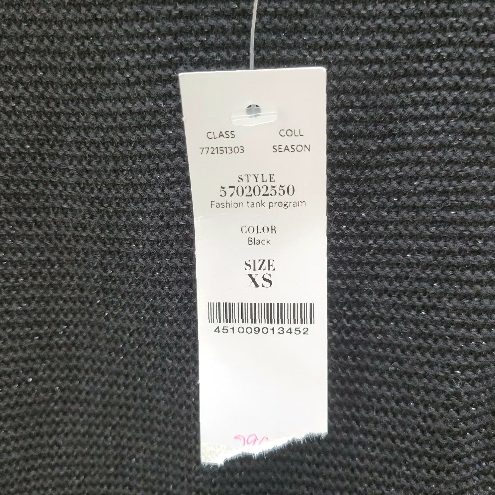 White House Black Market White House Black Market Tank Top Women's Black Micro SPARKLE Sleeveless XS Cotton Rayon Blend Round Neck Casual Regular Size XS / US 0-2 / IT 36-38 - 7 Thumbnail