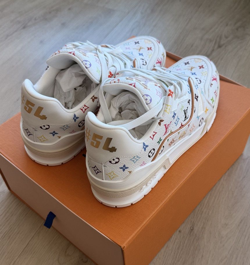 Louis Vuitton × Takashi Murakami Louis Vuitton Takashi Murakami White Monogram Trainer LV10 Size US 9 / EU 42 - 3 Thumbnail