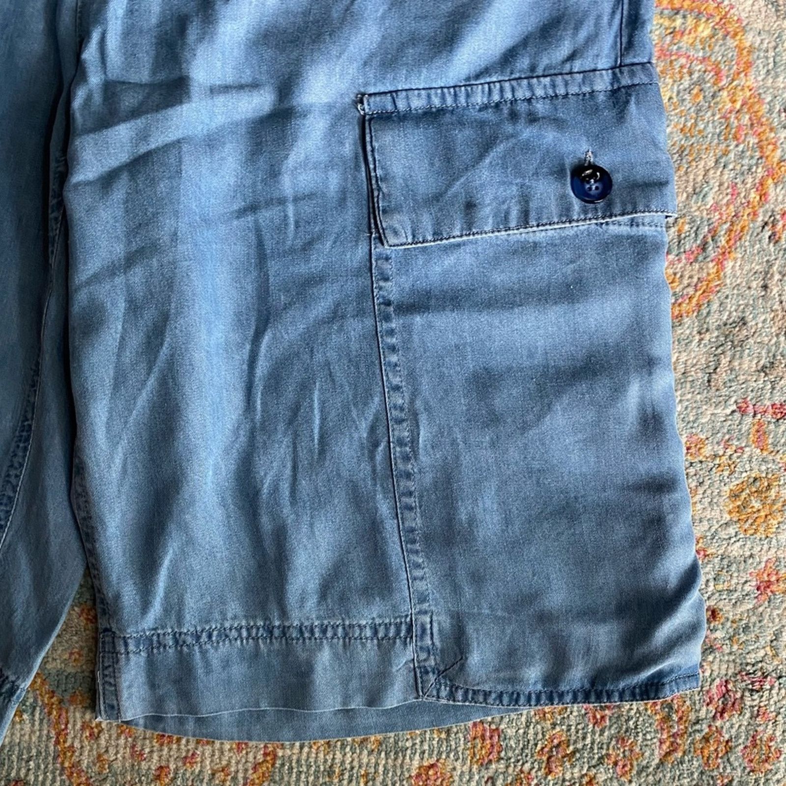 Barker NEW WALTER BAKER $168 Theo Womens Cargo Shorts Chambray 2 Size 26" / US 2 / IT 38 - 7 Thumbnail