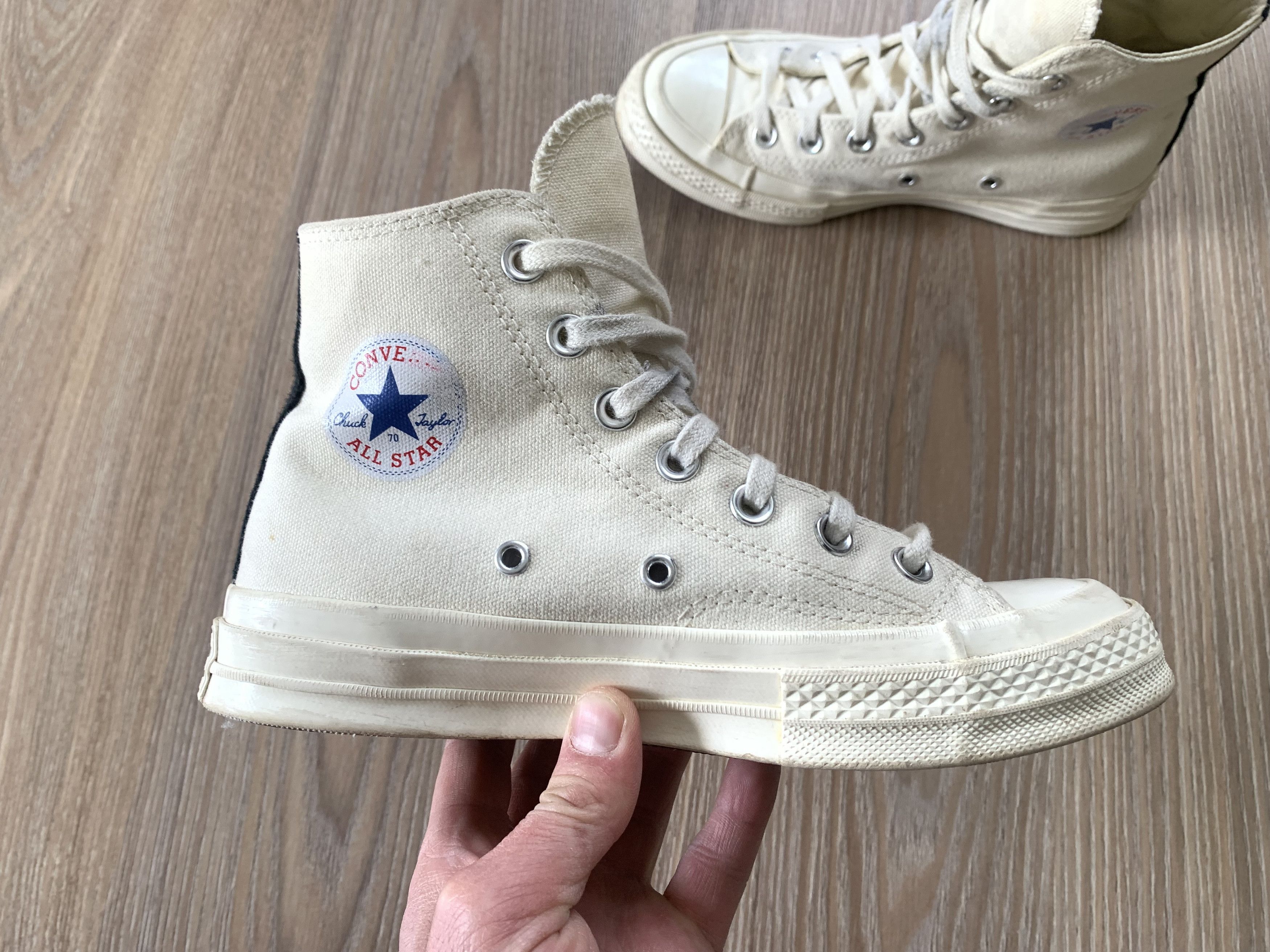 Comme des Garcons PLAY × Converse Converse x Comme Des Garcons Play High Top Unisex Sneakers Size US 6.5 / IT 36.5 - 6 Thumbnail