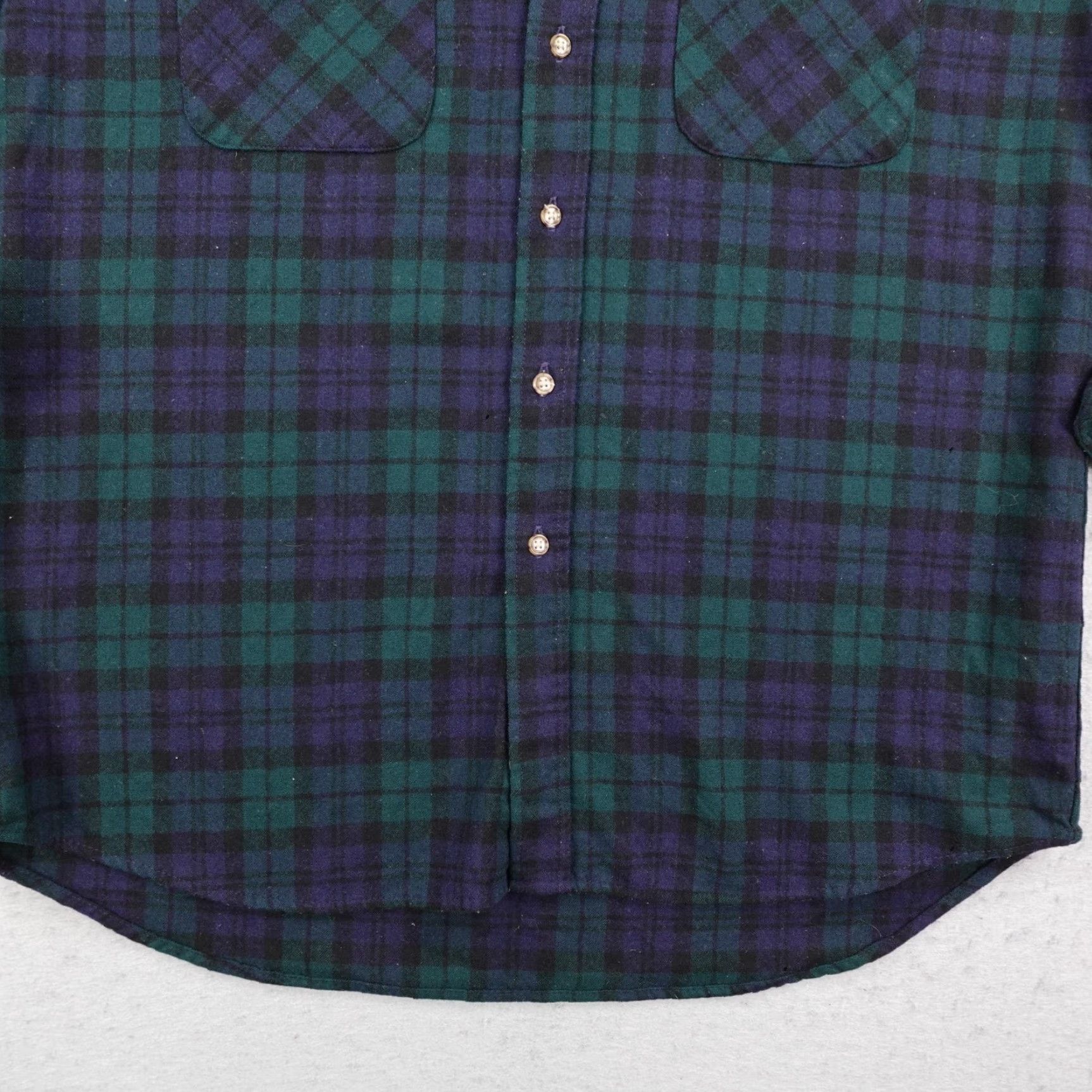Pendleton VINTAGE Pendleton Field Shirt Men XL Green Blue Plaid Wool Flannel Button-Up with Pockets Casual Workwear Outdoors Size US XL / EU 56 / 4 - 5 Thumbnail