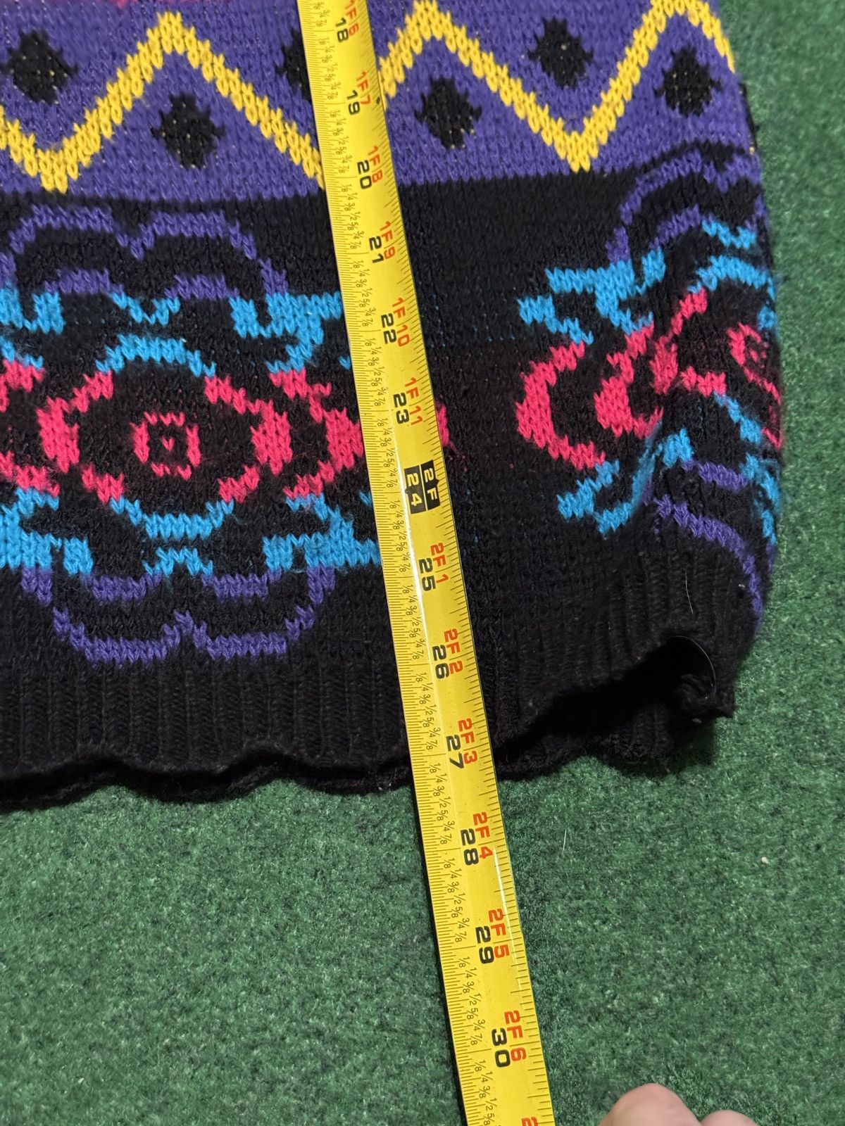 Vintage Vintage Croquet Club Womens Large Geometric Knit Sweater Size L / US 10 / IT 46 - 6 Thumbnail