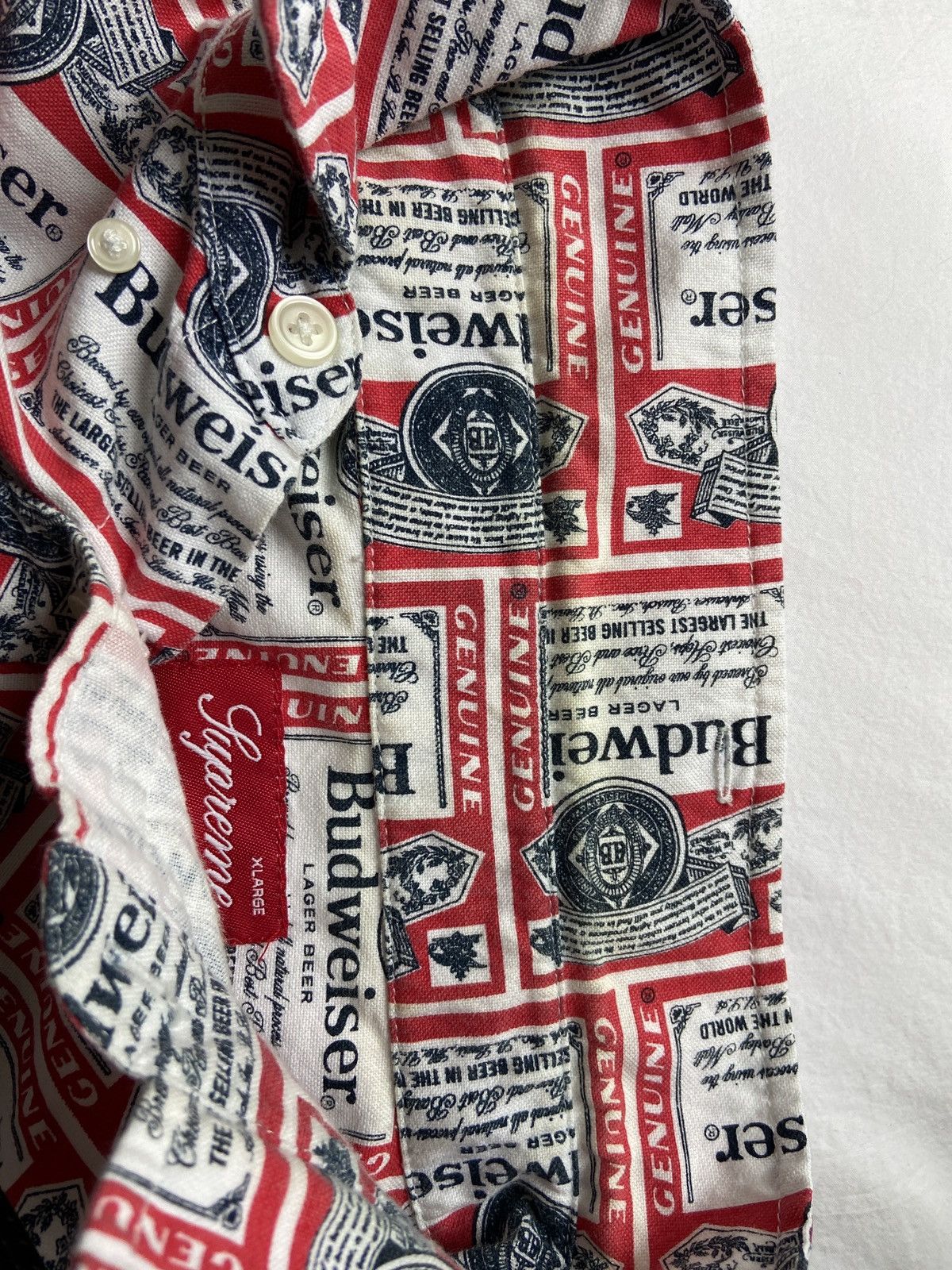 Supreme Supreme Budweiser Button Up XL Size US XL / EU 56 / 4 - 7 Thumbnail