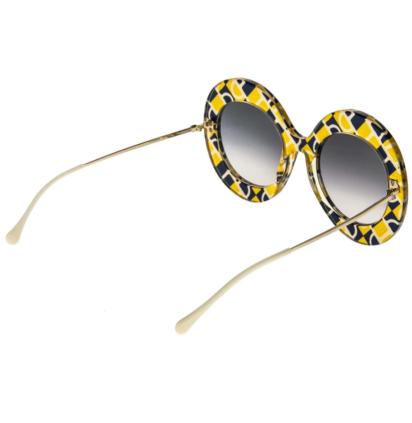 Gucci GUCCI GG0894S 0894 Blue Yellow Geometric 001 Sunglasses Size ONE SIZE - 7 Thumbnail
