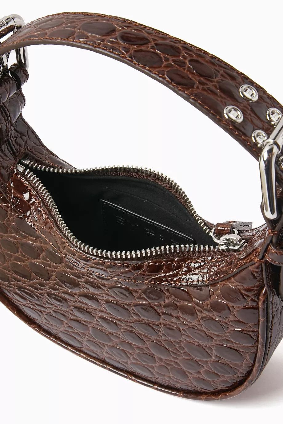 By Far o1mle1224 Size : OS/Croco Embossed Leather Mini Bag Sequoia Size ONE SIZE - 4 Thumbnail