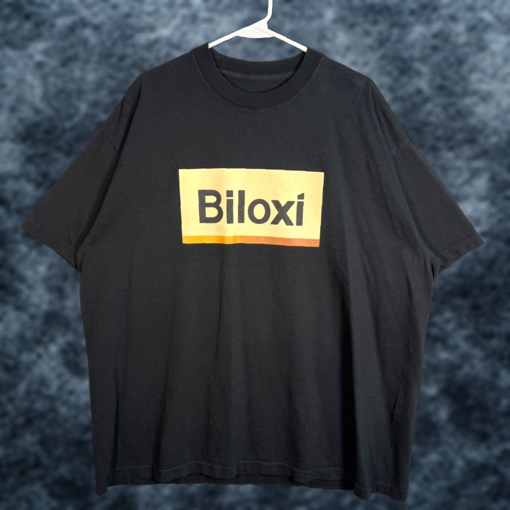 Vintage VINTAGE Biloxi Mens XL Black Graphic T Shirt Streetwear Shirt Mens XL Black Biloxi Graphic T Shirt Streetwear 90s Size US XL / EU 56 / 4 - 1 Thumbnail