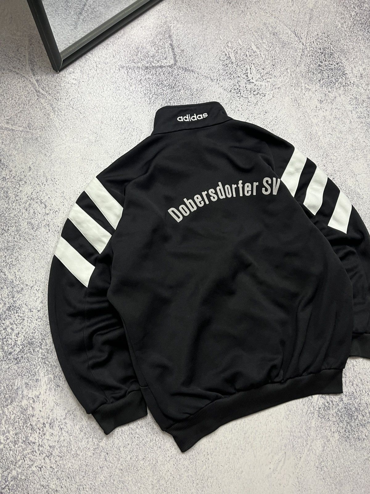 Adidas Rare Vintage Adidas Football Track Jacket Blue & Black 90’s Size US L / EU 52-54 / 3 - 11 Thumbnail