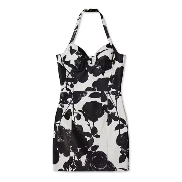 Balmain o1g2r1mq0924 Mini Dress in White & Black Size XS / US 0-2 / IT 36-38 - 1 Thumbnail