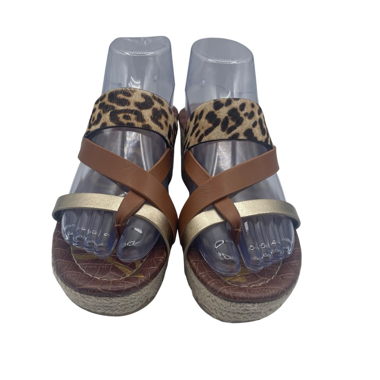 Sam Edelman Sam Edelman Raleigh Leopard Print Espradrille Wedge Sandal 8 Size US 8 / IT 38 - 6 Thumbnail