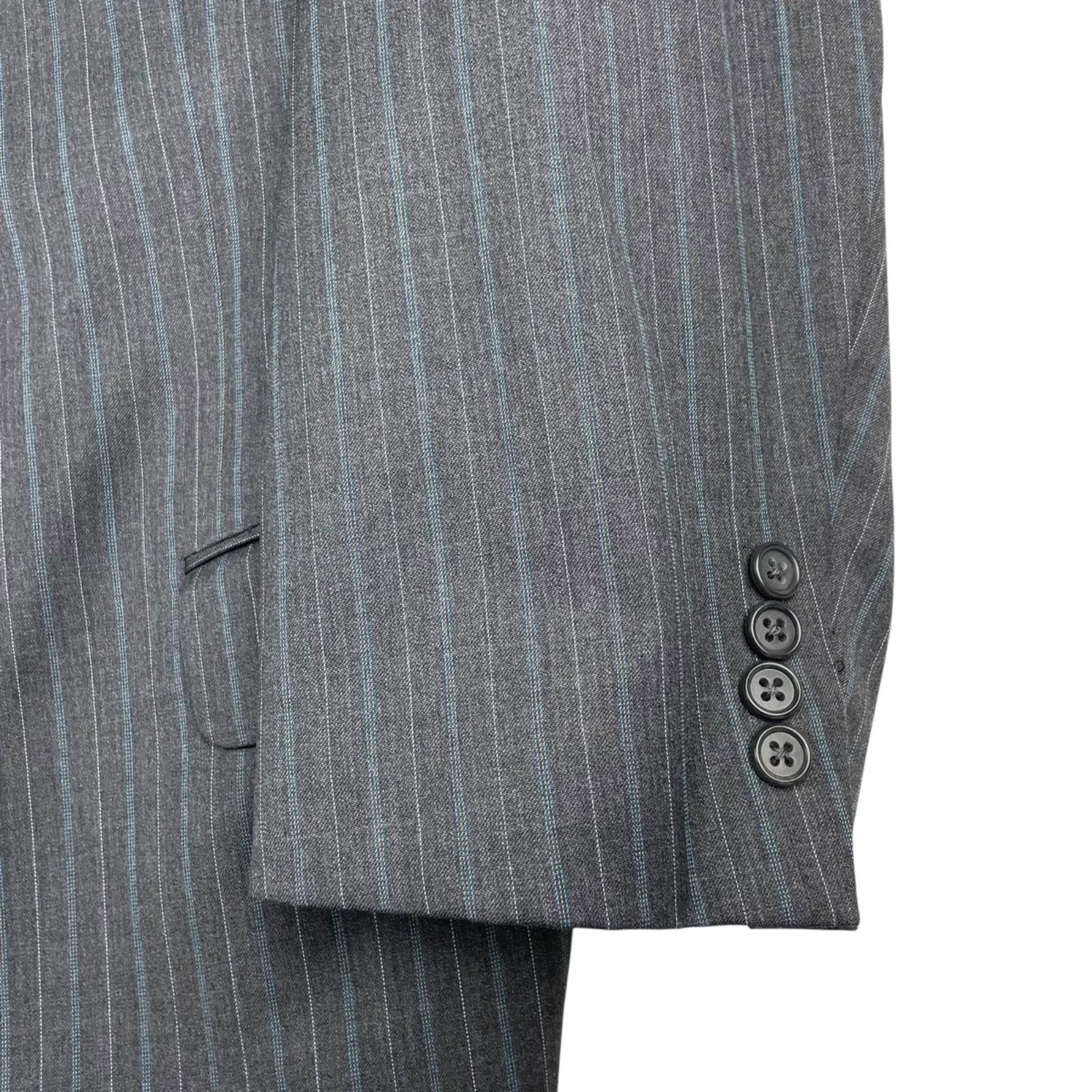 Jack Victor Jack Victor Men's Powell 100% Wool 2-Button Suit Gray Stripe Size 48R - 4 Thumbnail