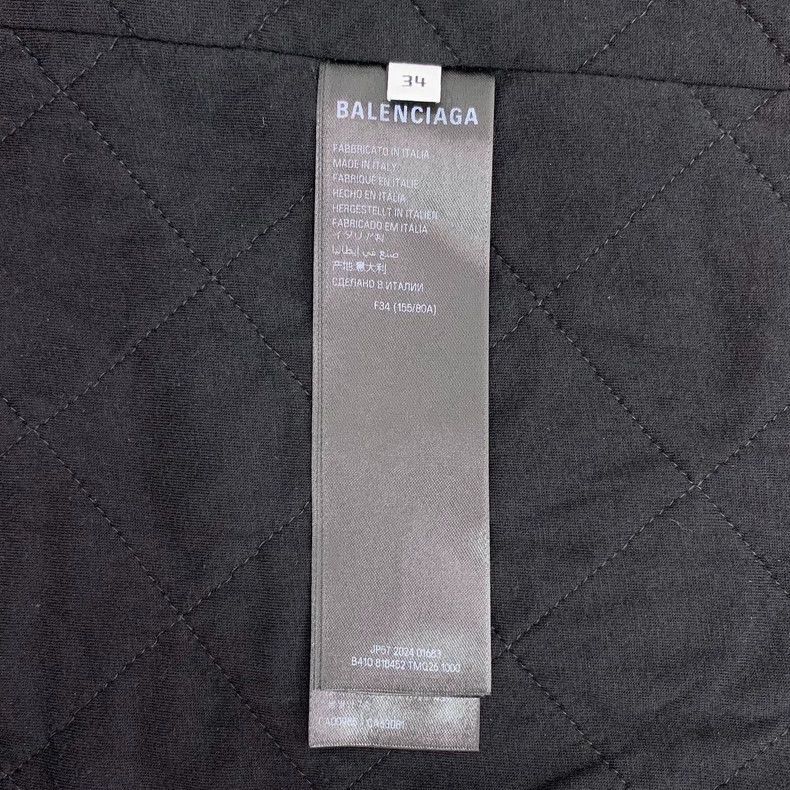 Balenciaga Balenciaga size 34 Black Logo Letter Embroidered Fleece Co Size XS / US 0-2 / IT 36-38 - 6 Thumbnail